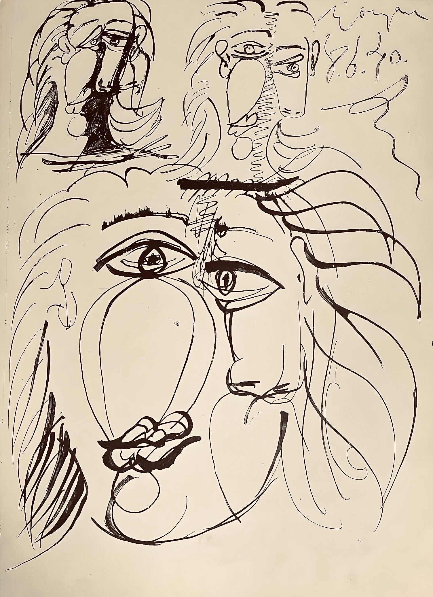 Picasso, Composition, Carnet de dessins de Picasso, Cahiers d'Art (d'après) en vente 1