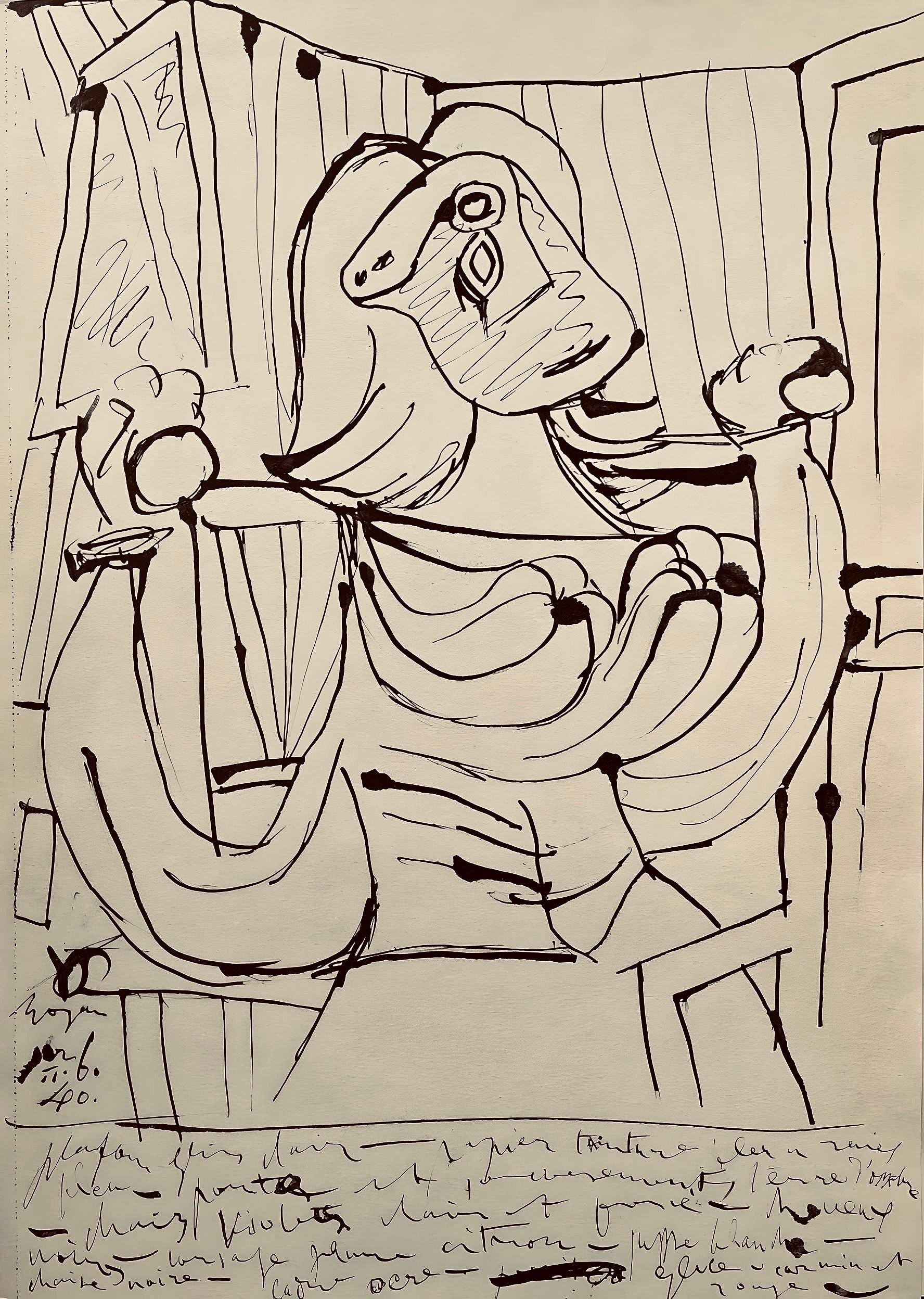Picasso, Composition, Carnet de dessins de Picasso, Cahiers d'Art (d'après) en vente 1
