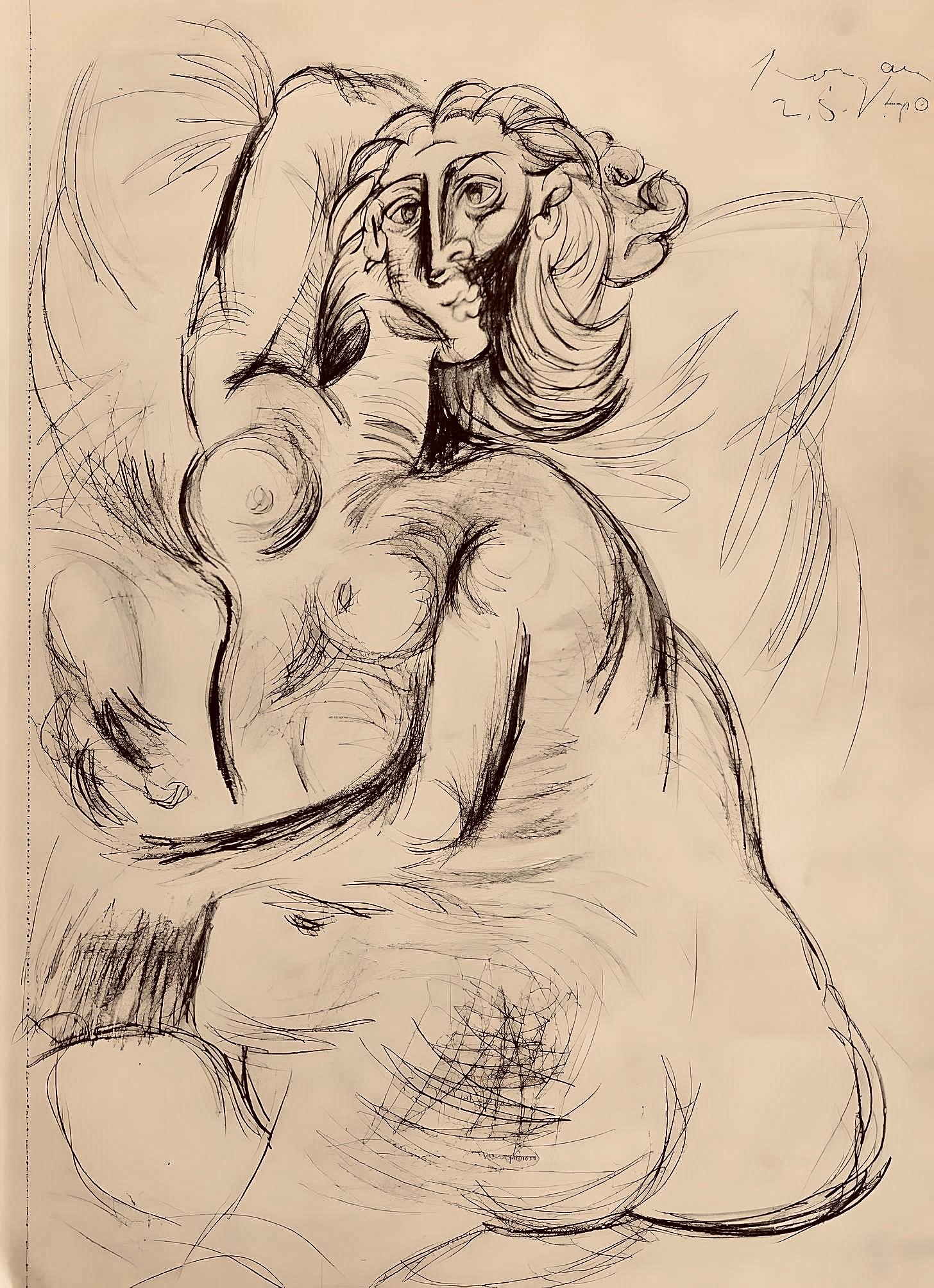 Picasso, Composition, Carnet de dessins de Picasso, Cahiers d'Art (d'après) en vente 1
