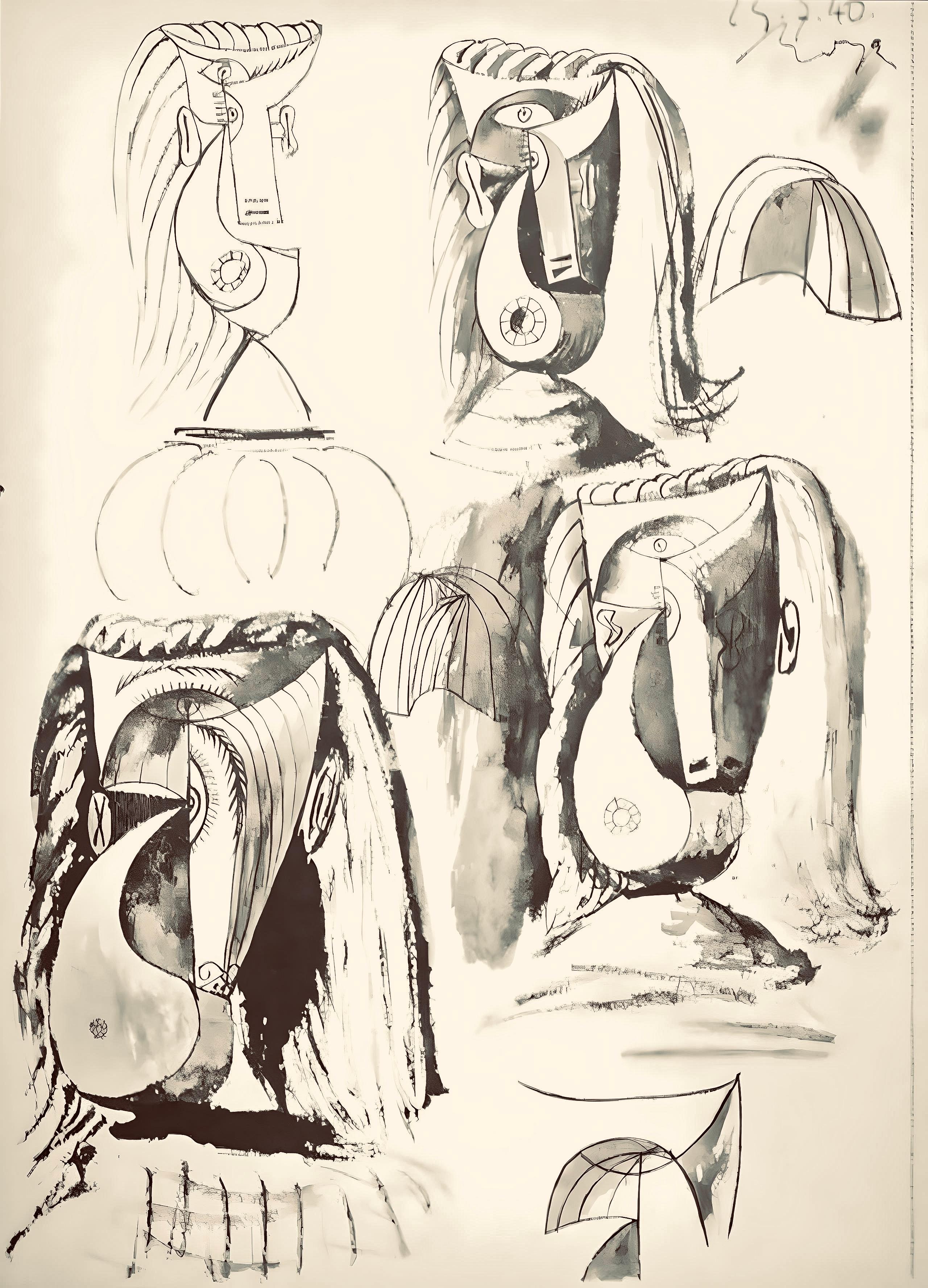 Picasso, Composition, Carnet de dessins de Picasso, Cahiers d'Art (d'après) en vente 1