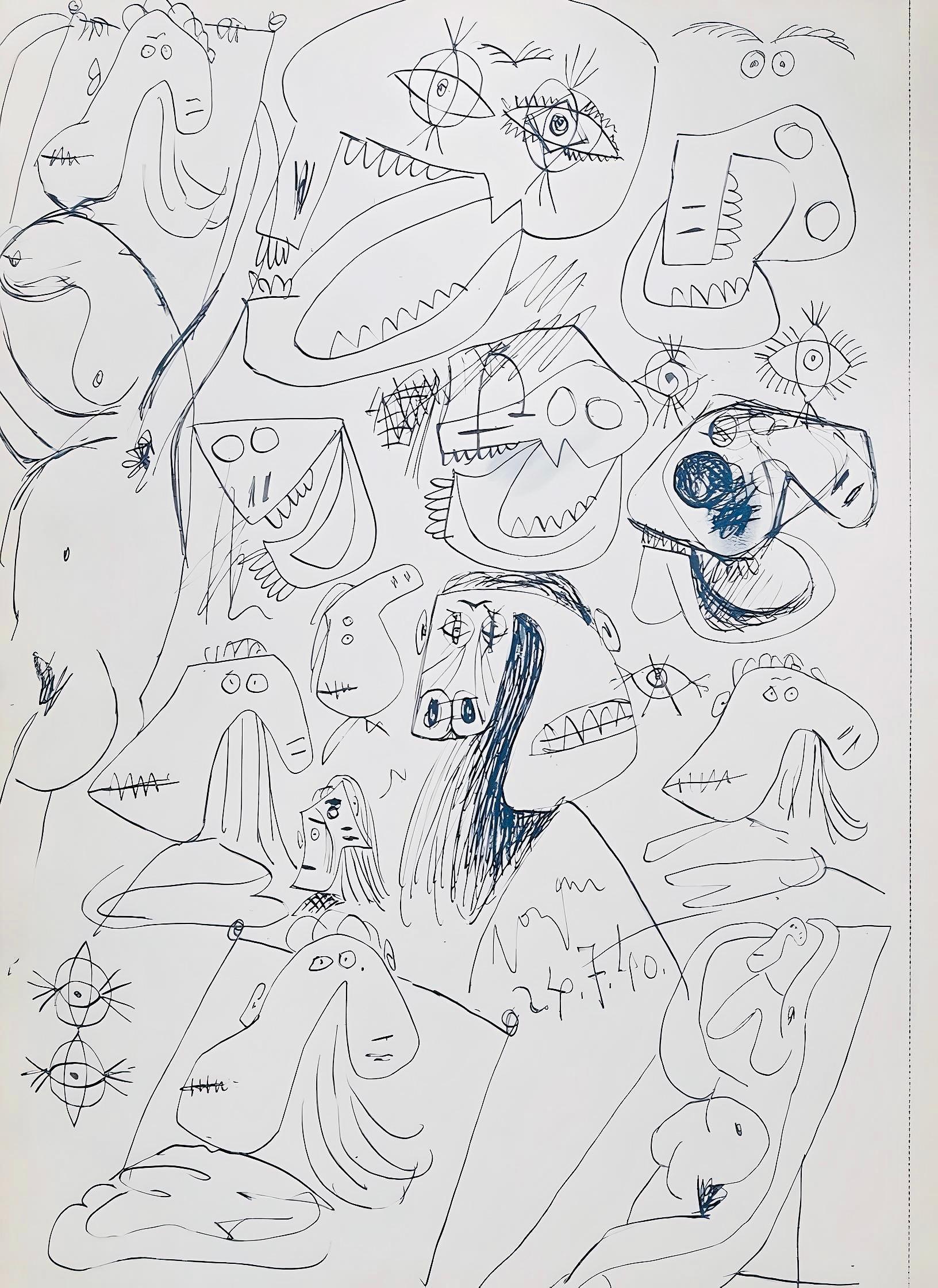Picasso, Composition, Carnet de dessins de Picasso, Cahiers d'Art (d'après) en vente 2