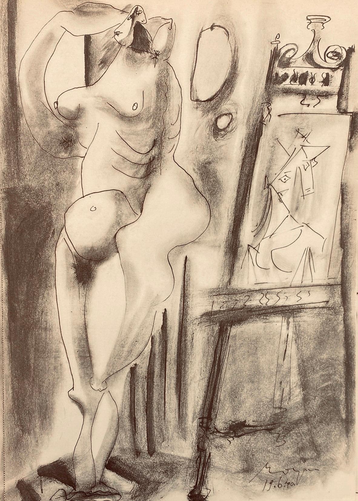 Picasso, Composition, Carnet de dessins de Picasso, Cahiers d'Art (d'après) en vente 3