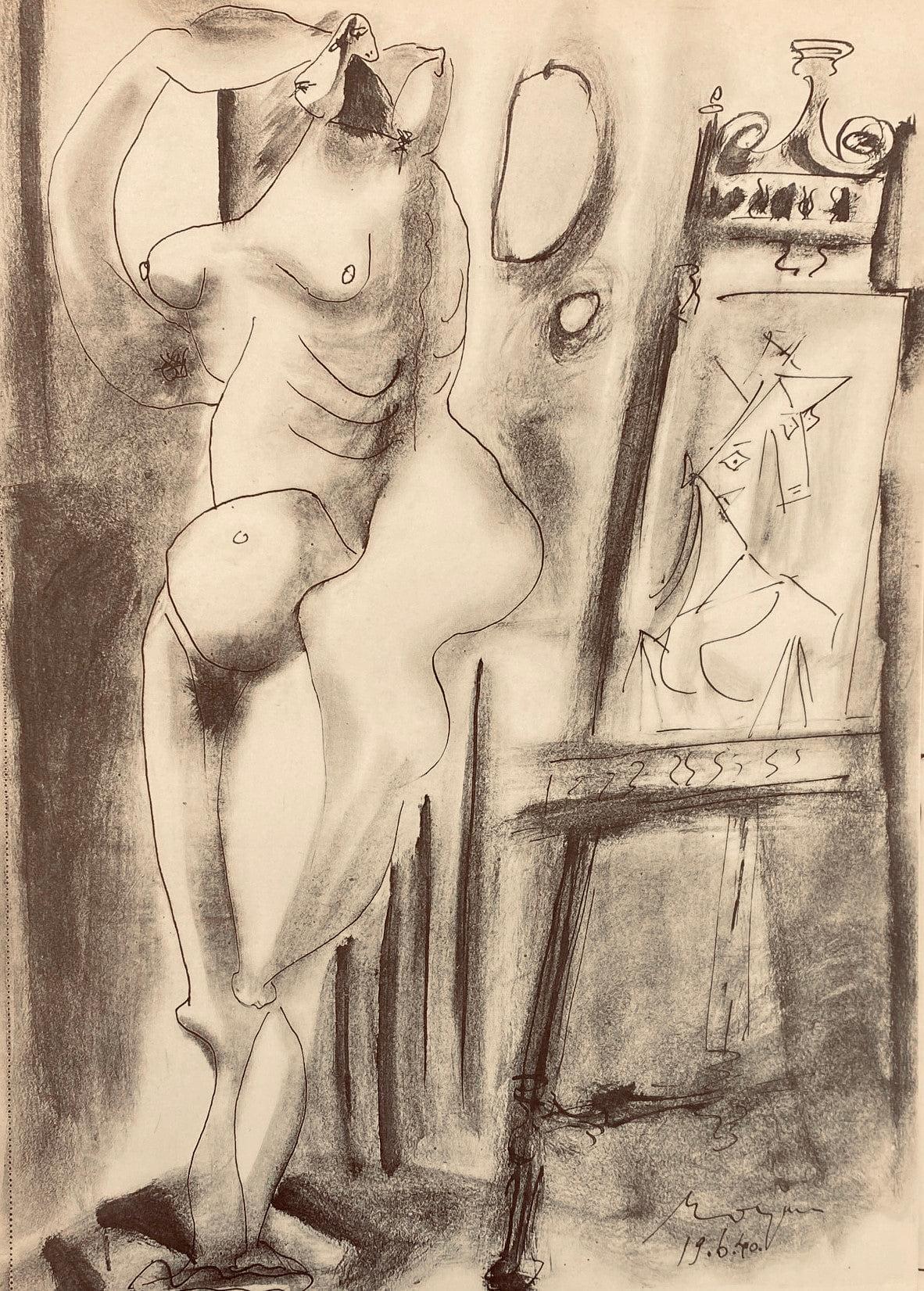 Picasso, Composition, Carnet de dessins de Picasso, Cahiers d’Art (after) For Sale 4