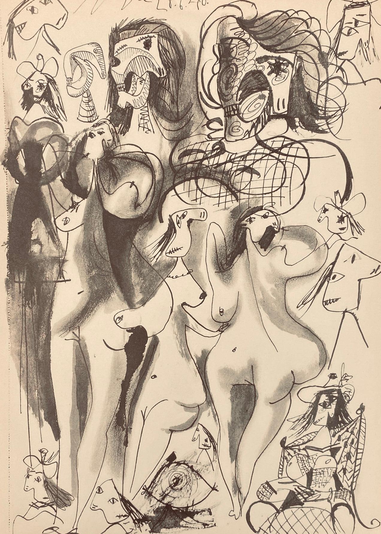 Picasso, Composition, Carnet de dessins de Picasso, Cahiers d’Art (after) For Sale 4