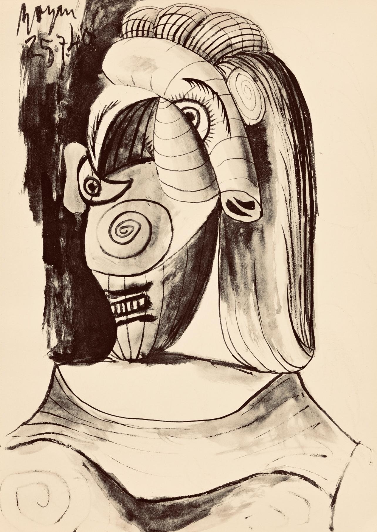 Figurative Print Pablo Picasso - Picasso, Composition, Carnet de dessins de Picasso, Cahiers d'Art (d'après)
