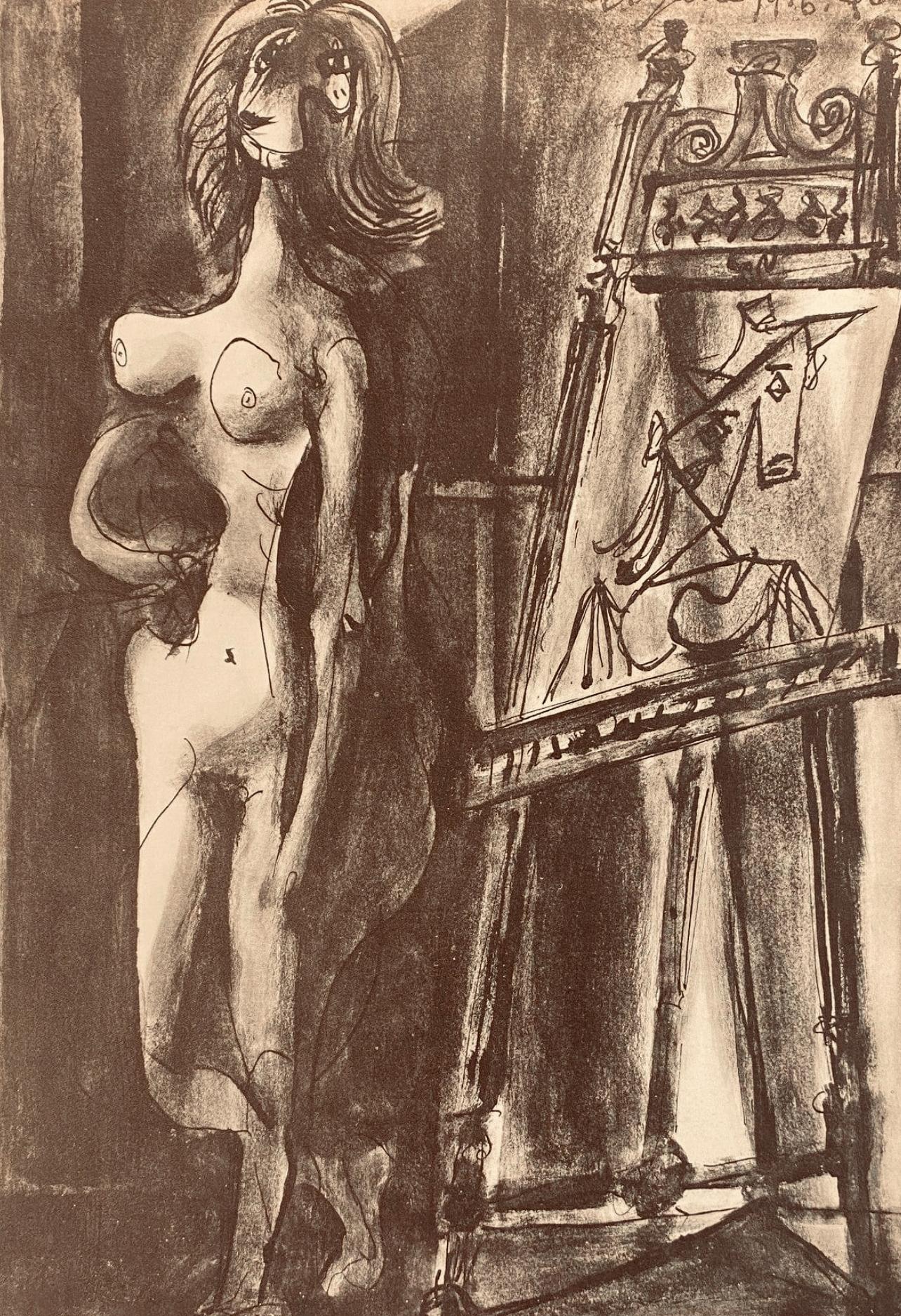Landscape Print Pablo Picasso - Picasso, Composition, Carnet de dessins de Picasso, Cahiers d'Art (d'après)
