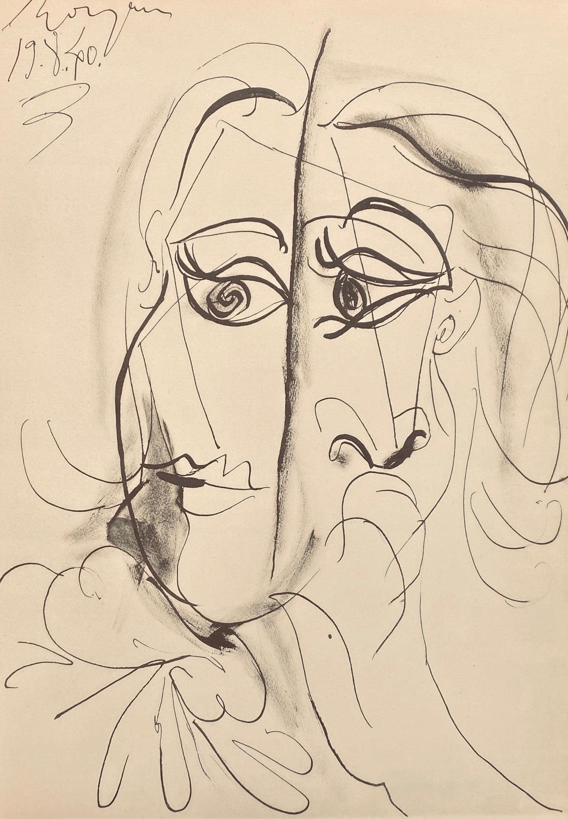 Landscape Print Pablo Picasso - Picasso, Composition, Carnet de dessins de Picasso, Cahiers d'Art (d'après)