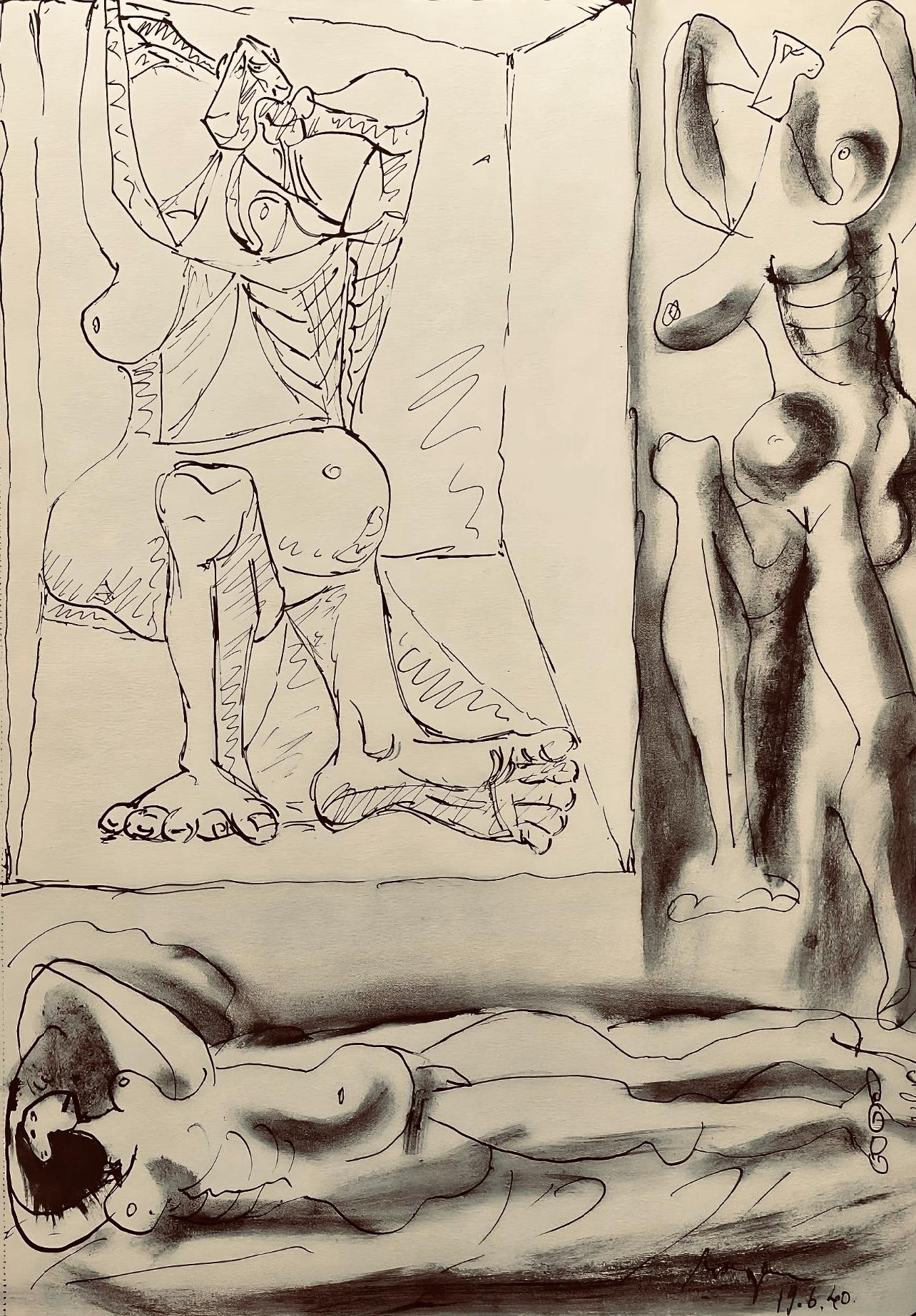 Picasso, Composición, Carnet de dessins de Picasso, Cahiers d'Art (después)