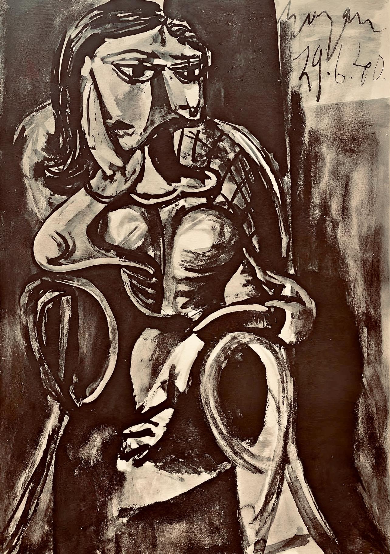 Figurative Print Pablo Picasso - Picasso, Composition, Carnet de dessins de Picasso, Cahiers d'Art (d'après)