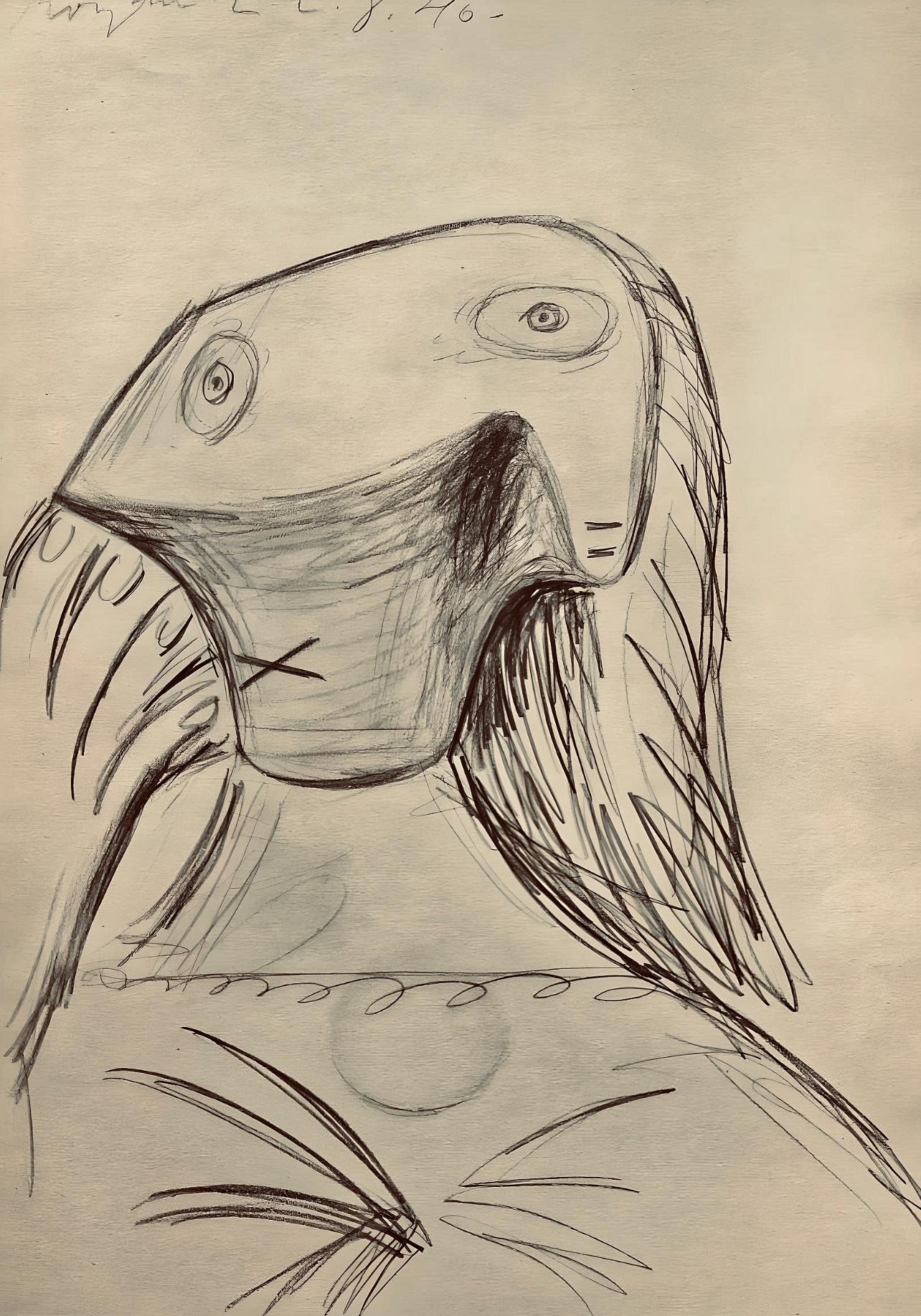 Figurative Print Pablo Picasso - Picasso, Composition, Carnet de dessins de Picasso, Cahiers d'Art (d'après)