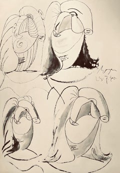 Vintage Picasso, Composition, Carnet de dessins de Picasso, Cahiers d’Art (after)