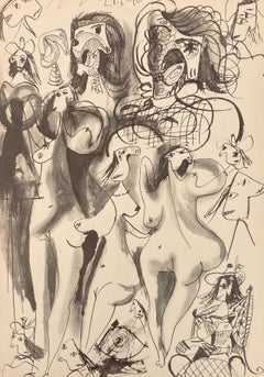 Vintage Picasso, Composition, Carnet de dessins de Picasso, Cahiers d’Art (after)