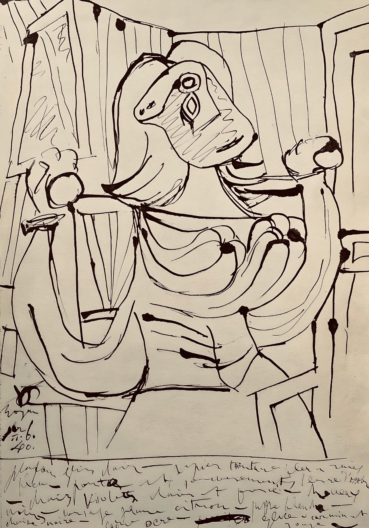 Picasso, Composition, Carnet de dessins de Picasso, Cahiers d’Art (after)