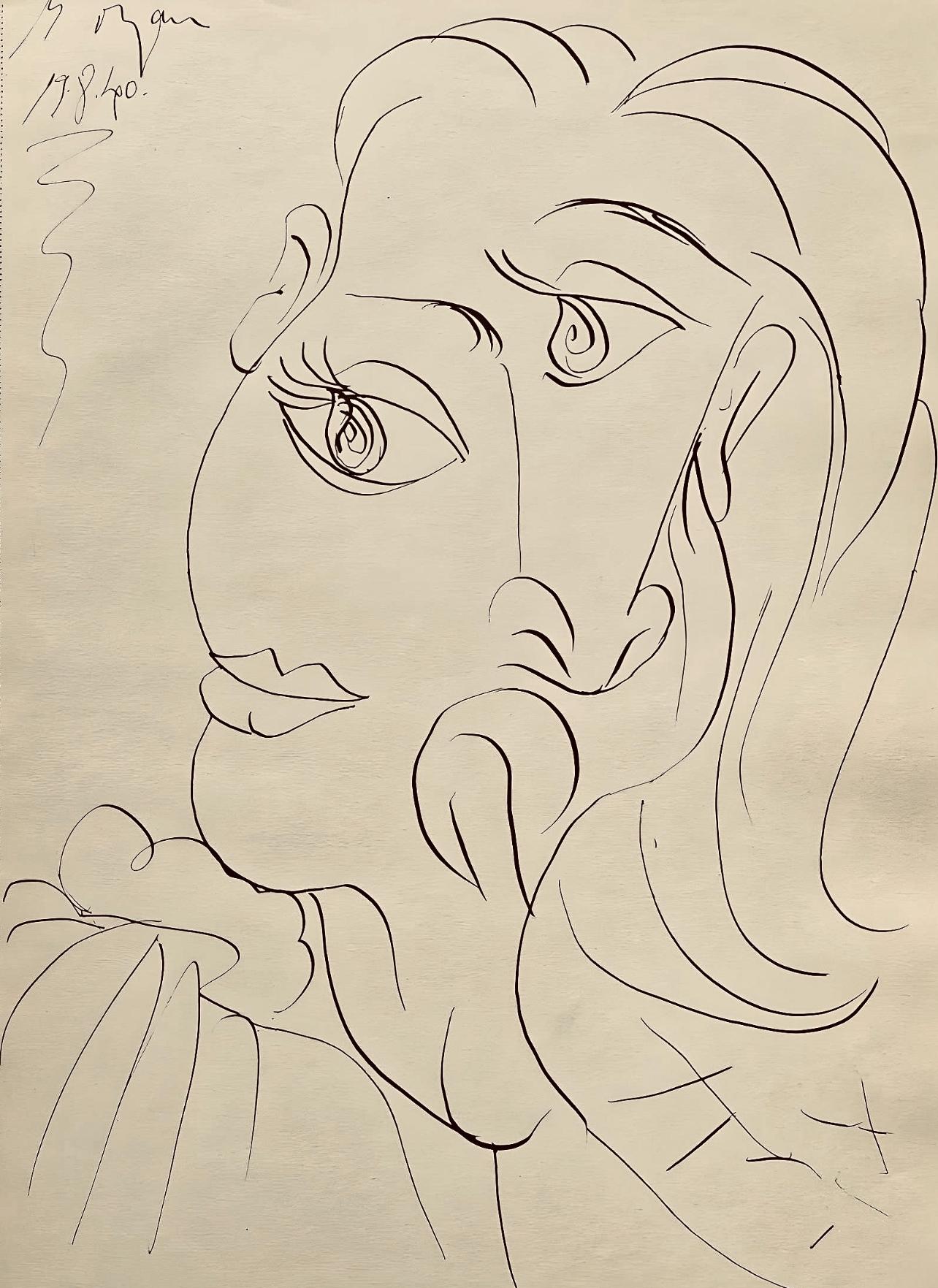 Pablo Picasso Figurative Print - Picasso, Composition, Carnet de dessins de Picasso, Cahiers d’Art (after)