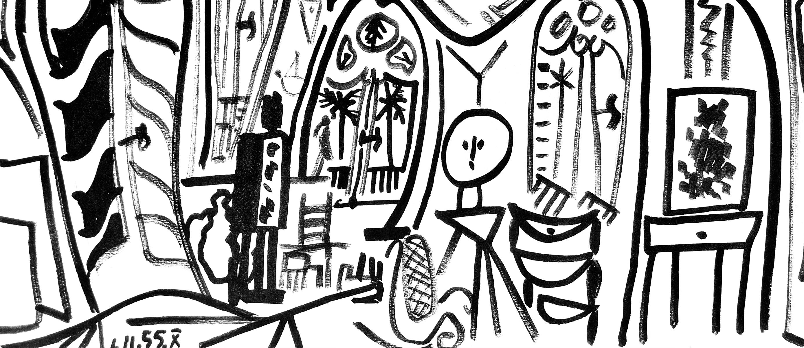 Picasso, Composition (Cramer 101), Carnet de la Californie (après) - Print de Pablo Picasso