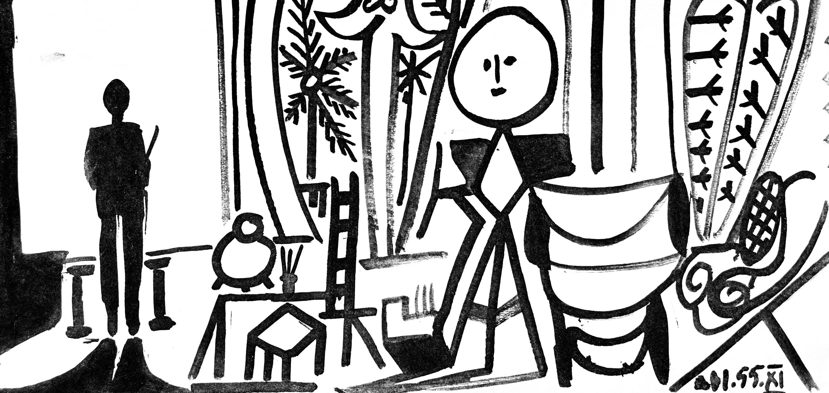 Picasso, Composition (Cramer 101), Carnet de la Californie (après) - Print de Pablo Picasso