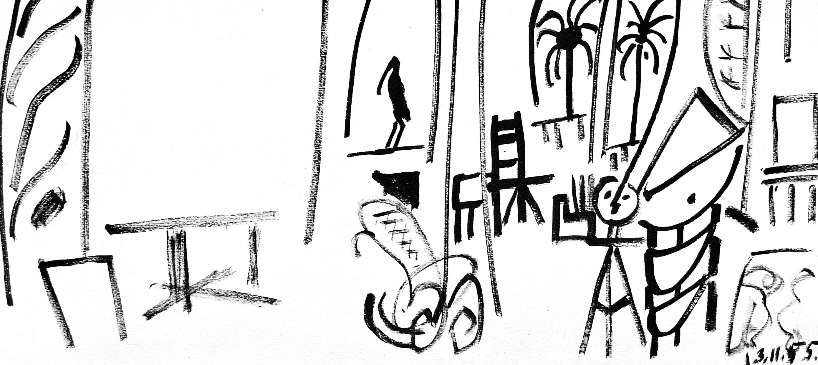 Picasso, Composition (Cramer 101), Carnet de la Californie (après) - Print de Pablo Picasso