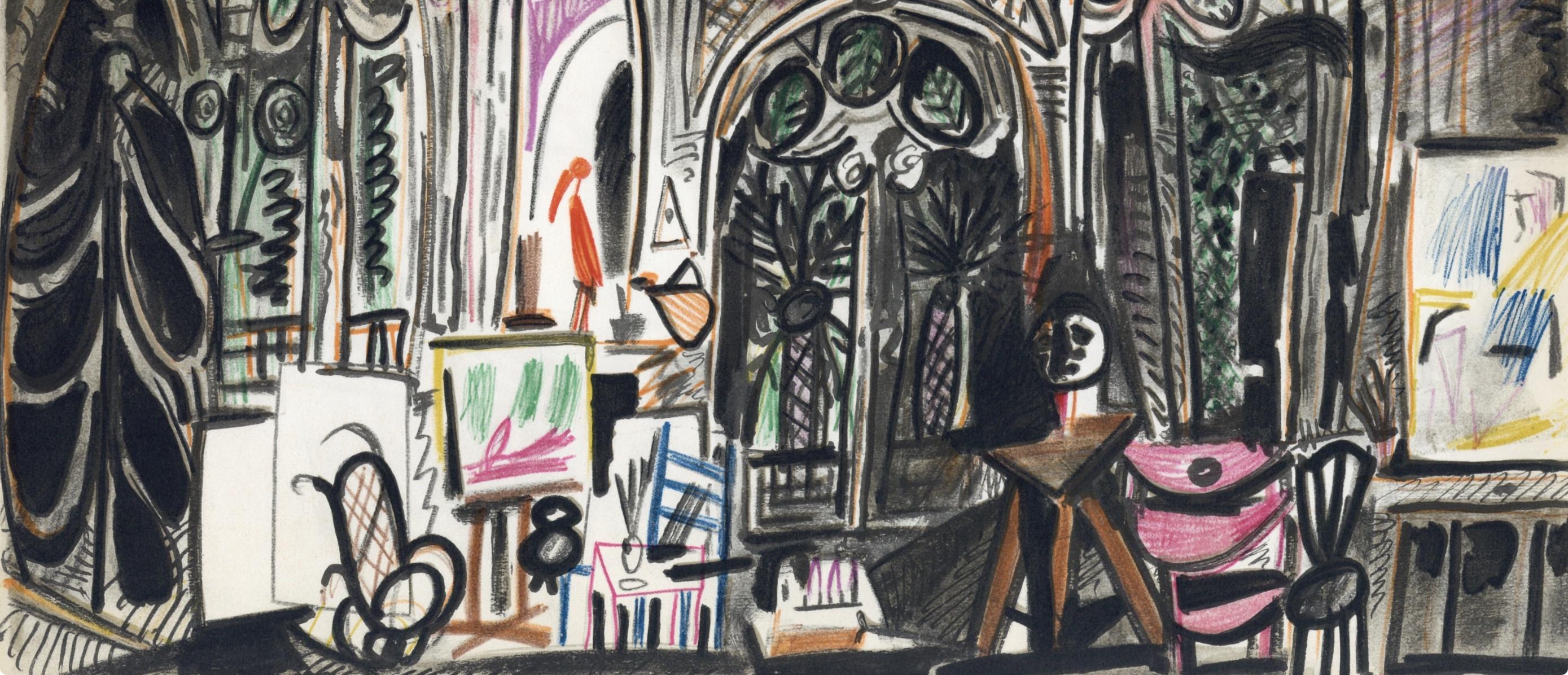 Picasso, Composition (Cramer 101), Carnet de la Californie (après) - Print de Pablo Picasso