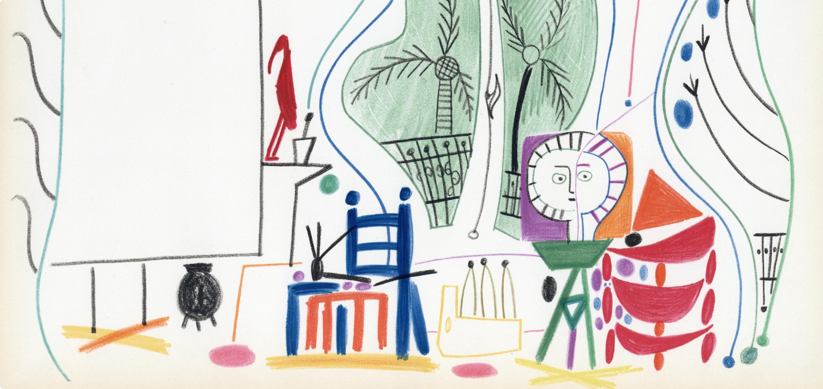 Picasso, Composition (Cramer 101), Carnet de la Californie (après) - Print de Pablo Picasso