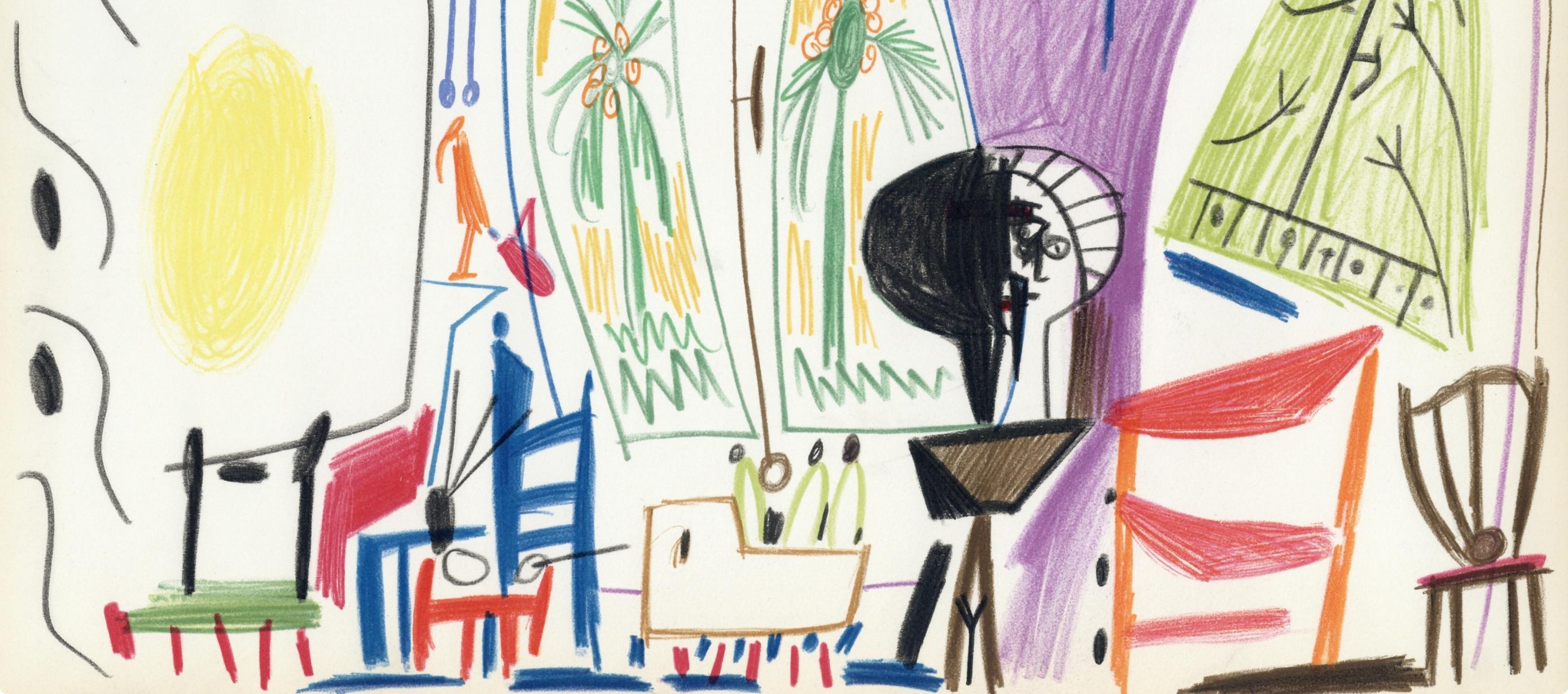 Picasso, Composition (Cramer 101), Carnet de la Californie (après) - Print de Pablo Picasso