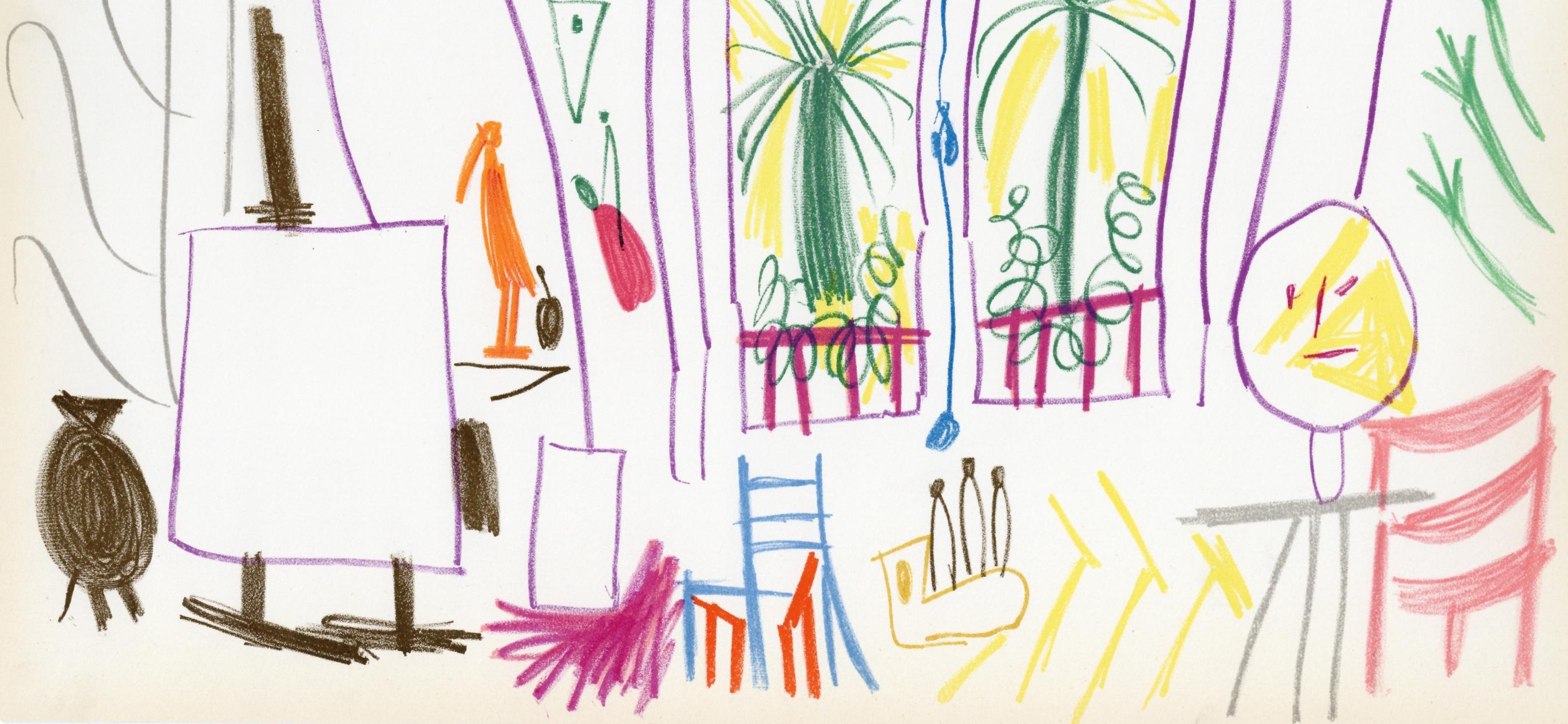 Picasso, Composition (Cramer 101), Carnet de la Californie (après) - Print de Pablo Picasso