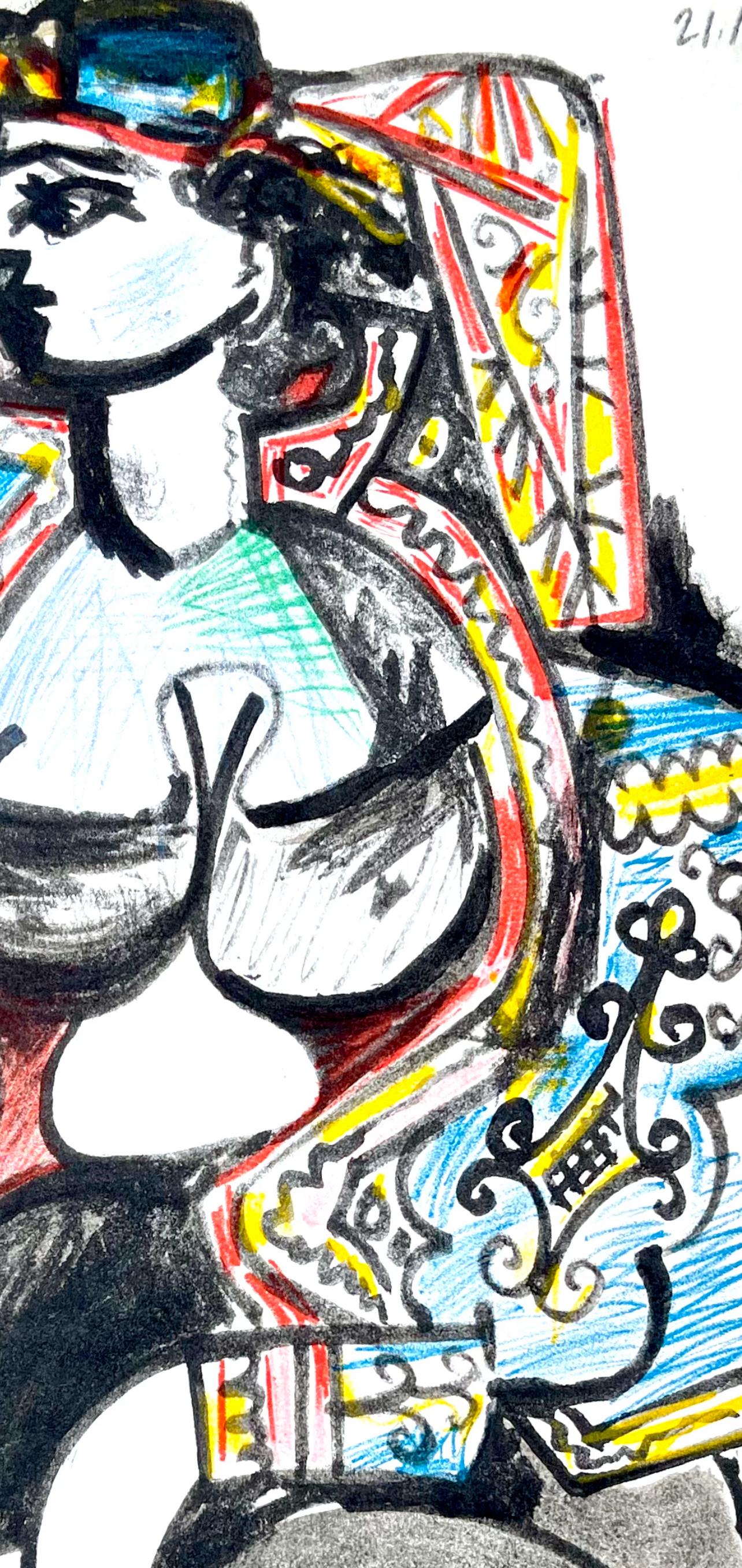 Picasso, Composition (Cramer 101), Carnet de la Californie (after) - Cubist Print by Pablo Picasso