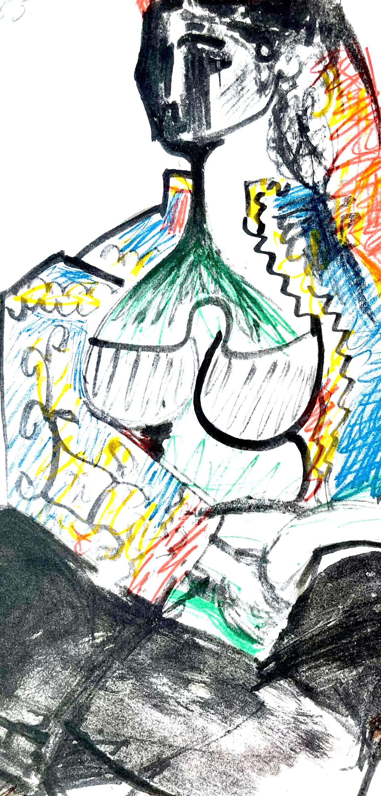 Picasso, Composition (Cramer 101), Carnet de la Californie (après) - Cubisme Print par Pablo Picasso