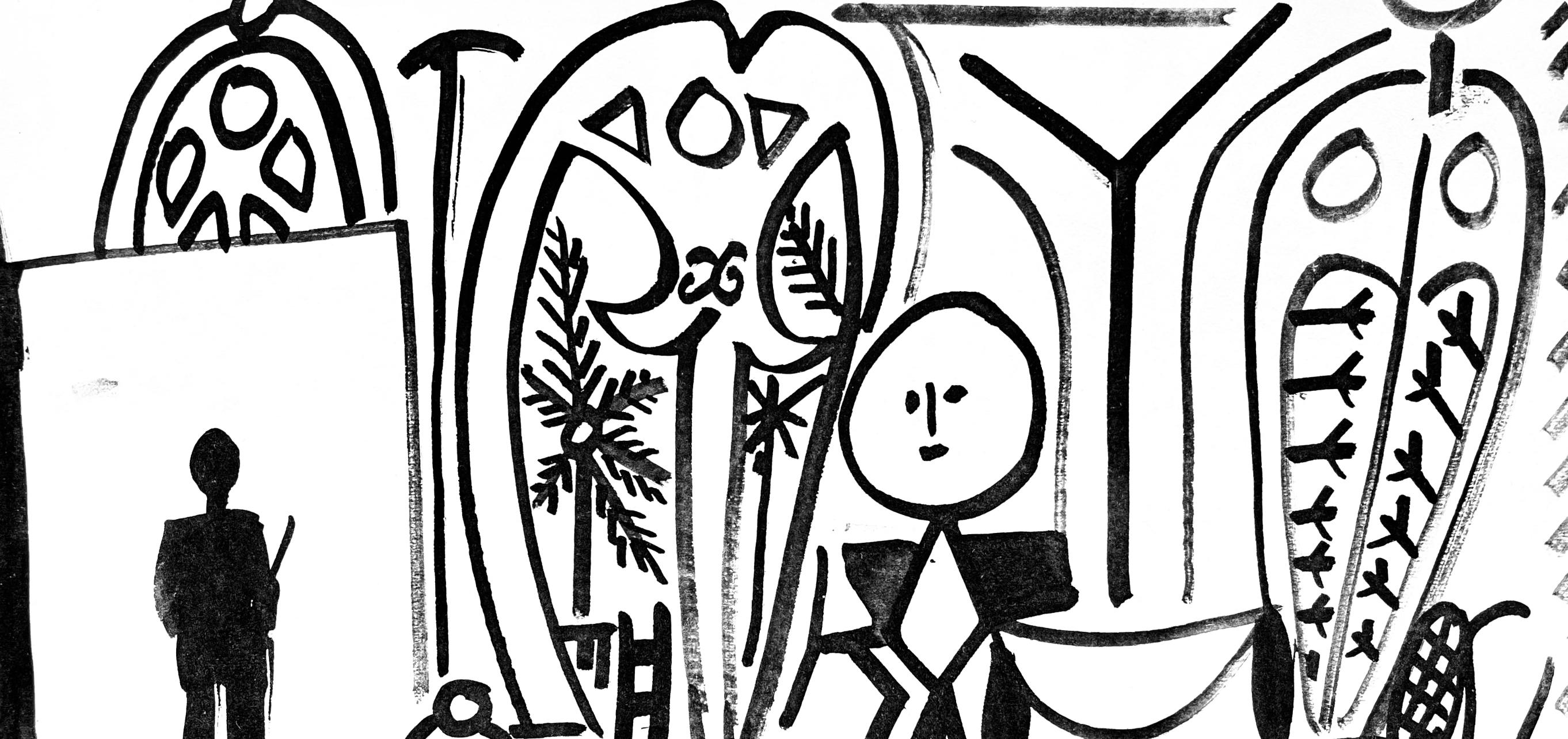 Picasso, Composition (Cramer 101), Carnet de la Californie (après) - Cubisme Print par Pablo Picasso