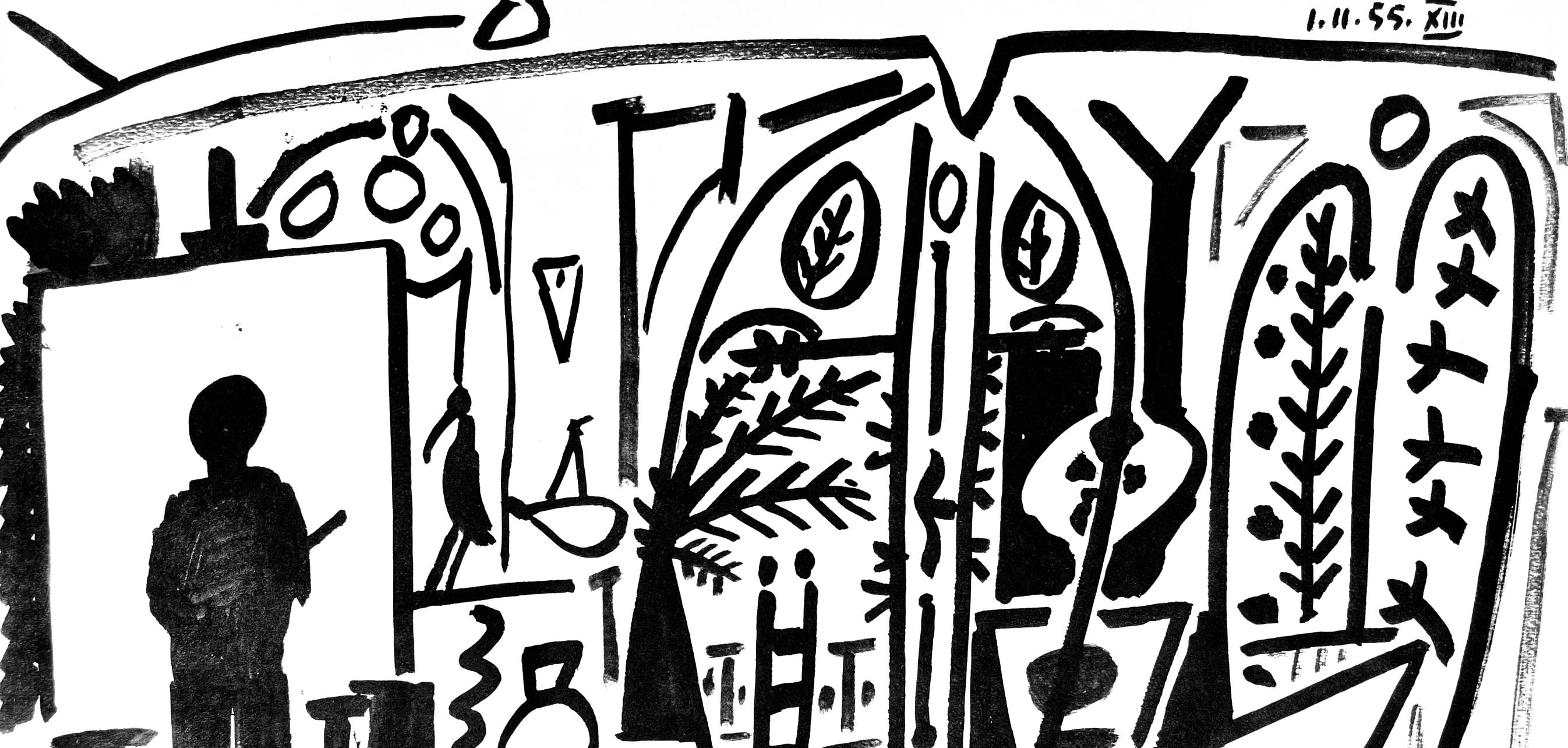 Picasso, Composition (Cramer 101), Carnet de la Californie (after) - Cubist Print by Pablo Picasso