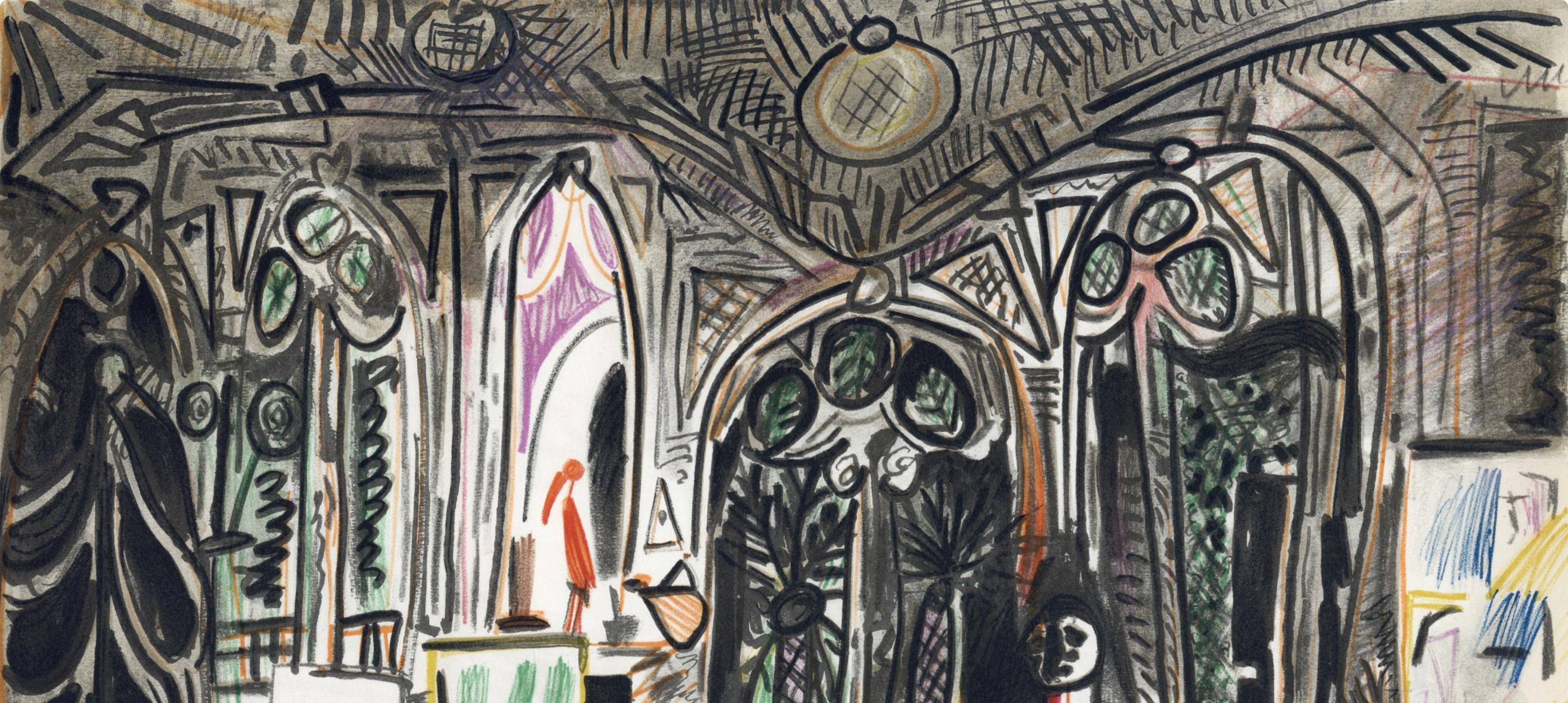 Picasso, Composition (Cramer 101), Carnet de la Californie (après) - Cubisme Print par Pablo Picasso