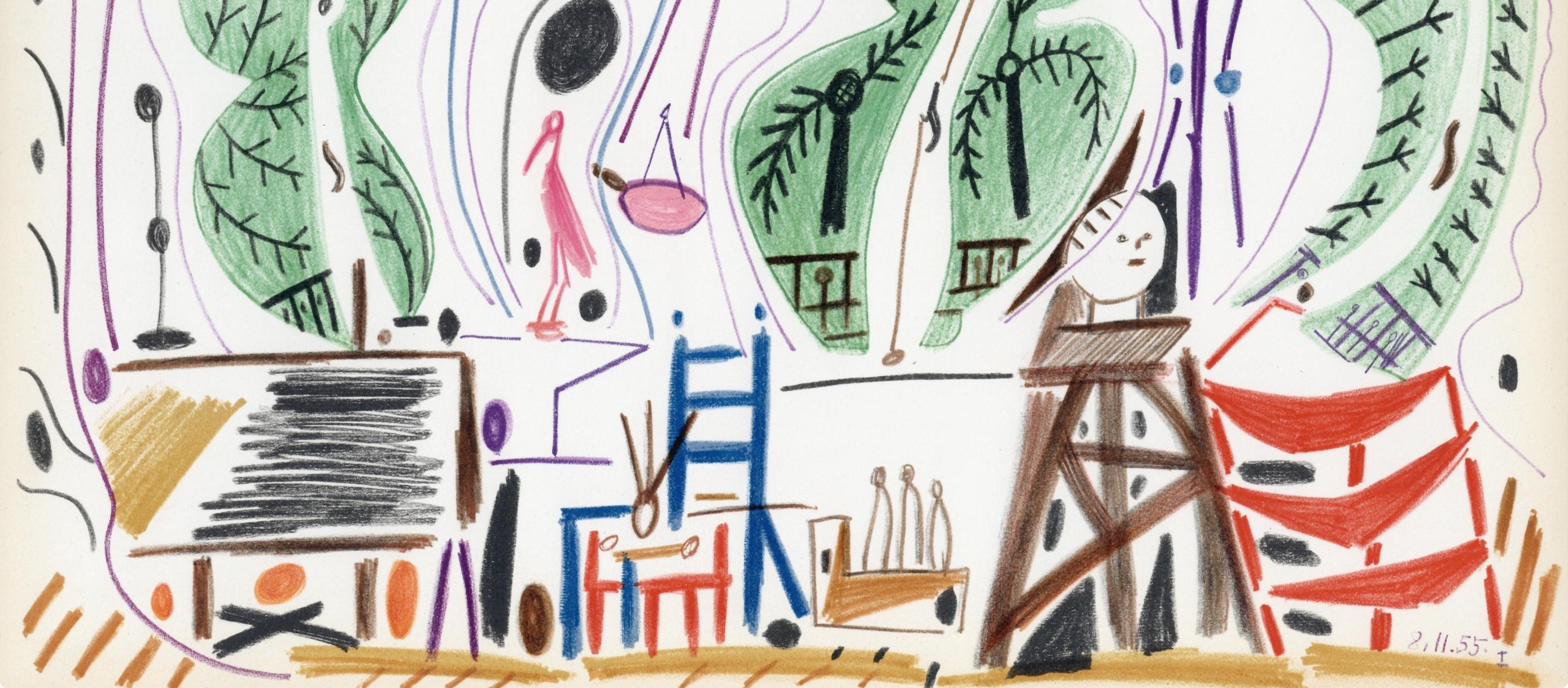 Picasso, Composition (Cramer 101), Carnet de la Californie (after) - Cubist Print by Pablo Picasso