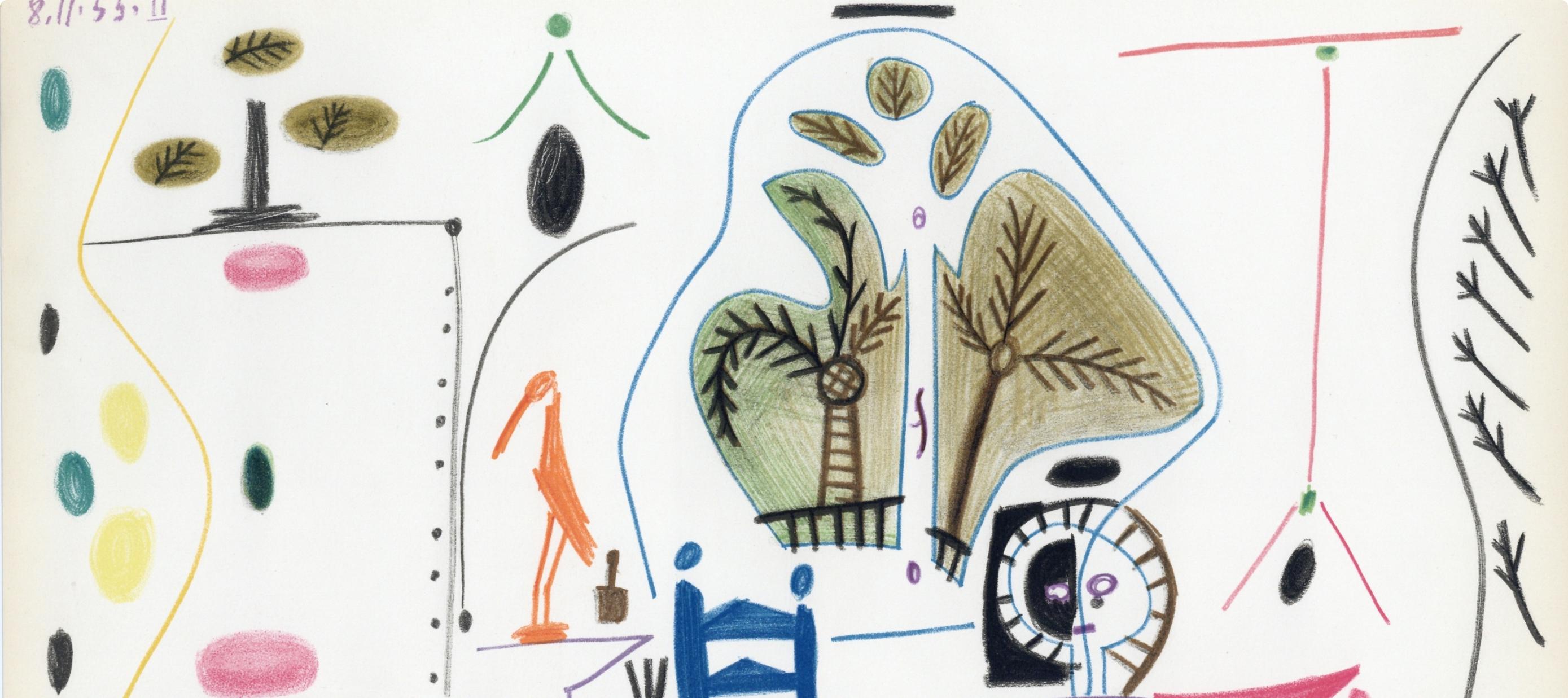 Picasso, Composition (Cramer 101), Carnet de la Californie (after) - Cubist Print by Pablo Picasso