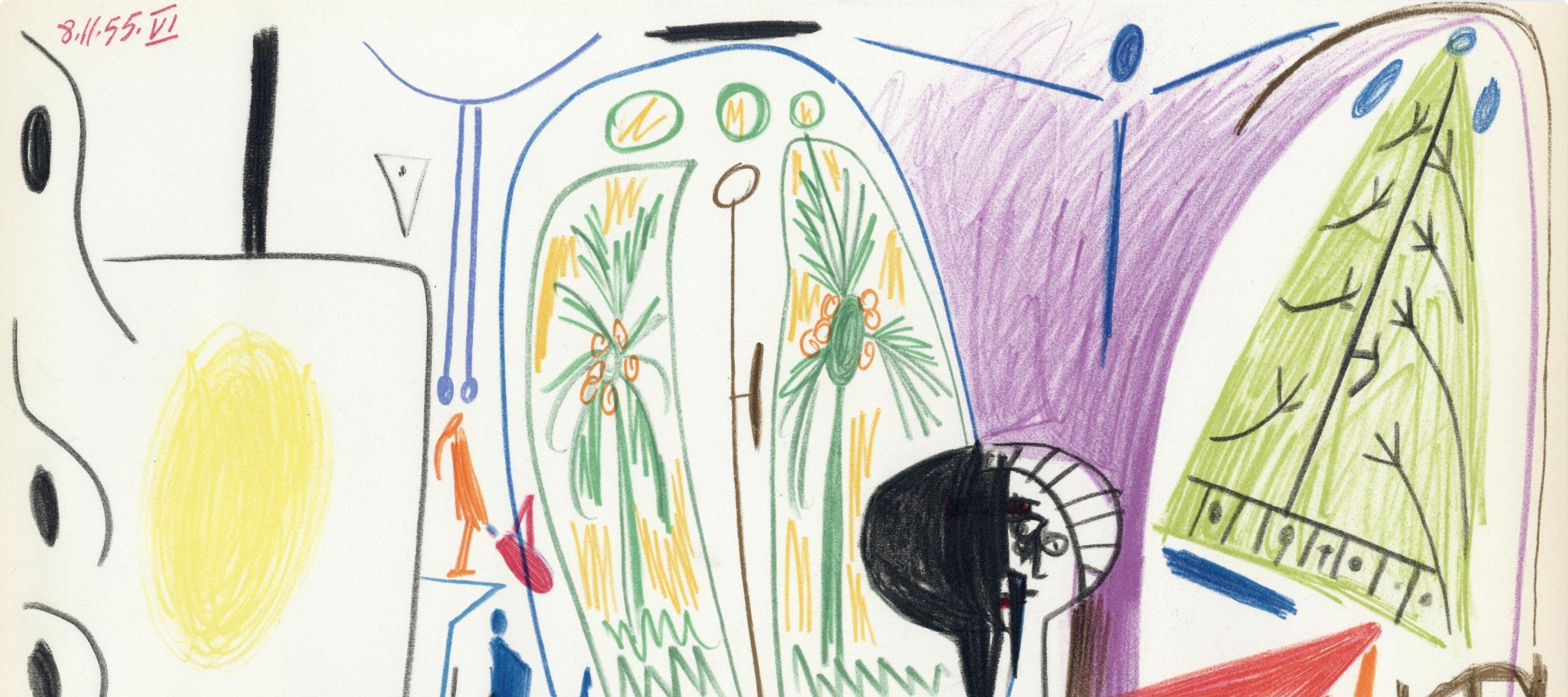 Picasso, Composition (Cramer 101), Carnet de la Californie (après) - Cubisme Print par Pablo Picasso