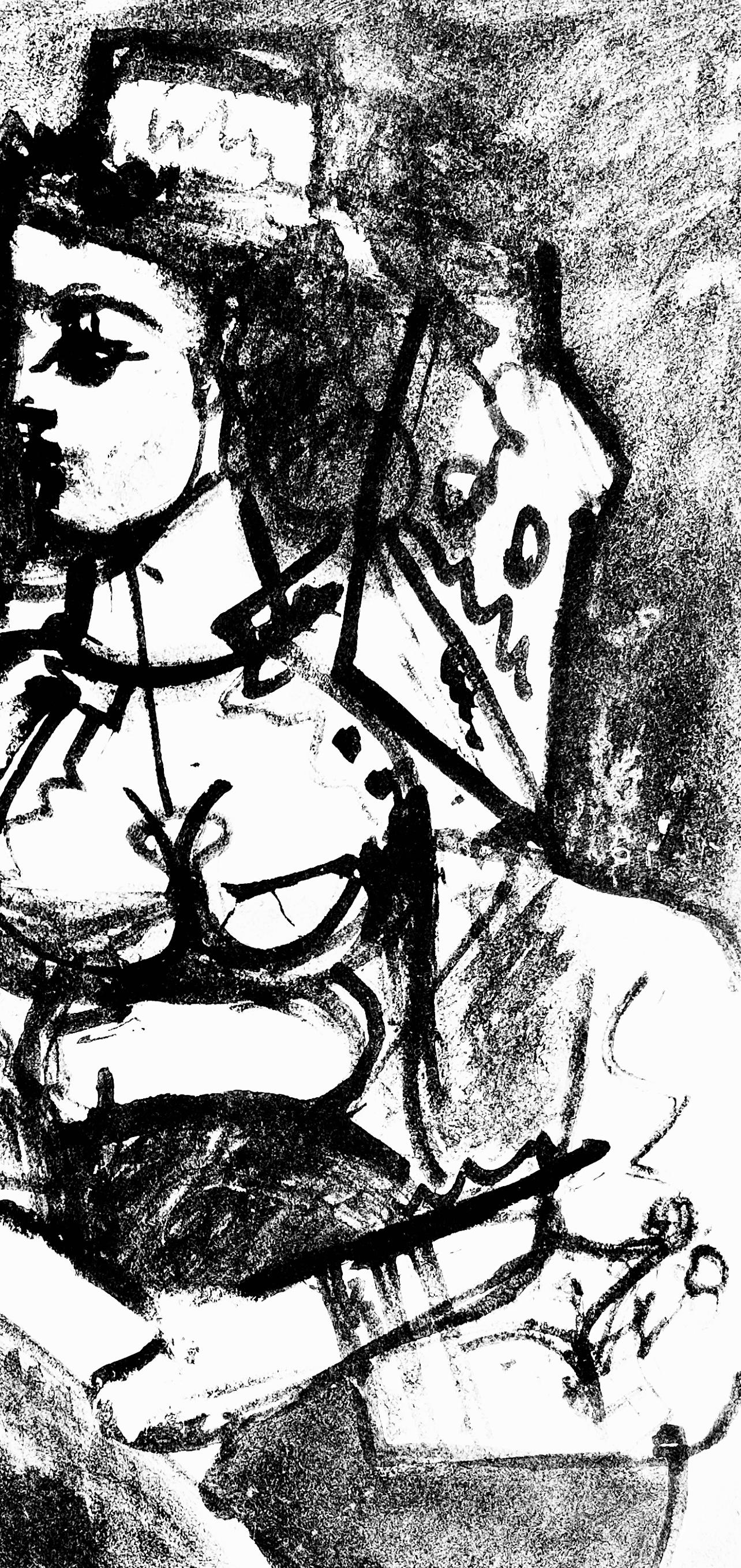 Picasso, Composition (Cramer 101), Carnet de la Californie (après) - Noir Landscape Print par Pablo Picasso