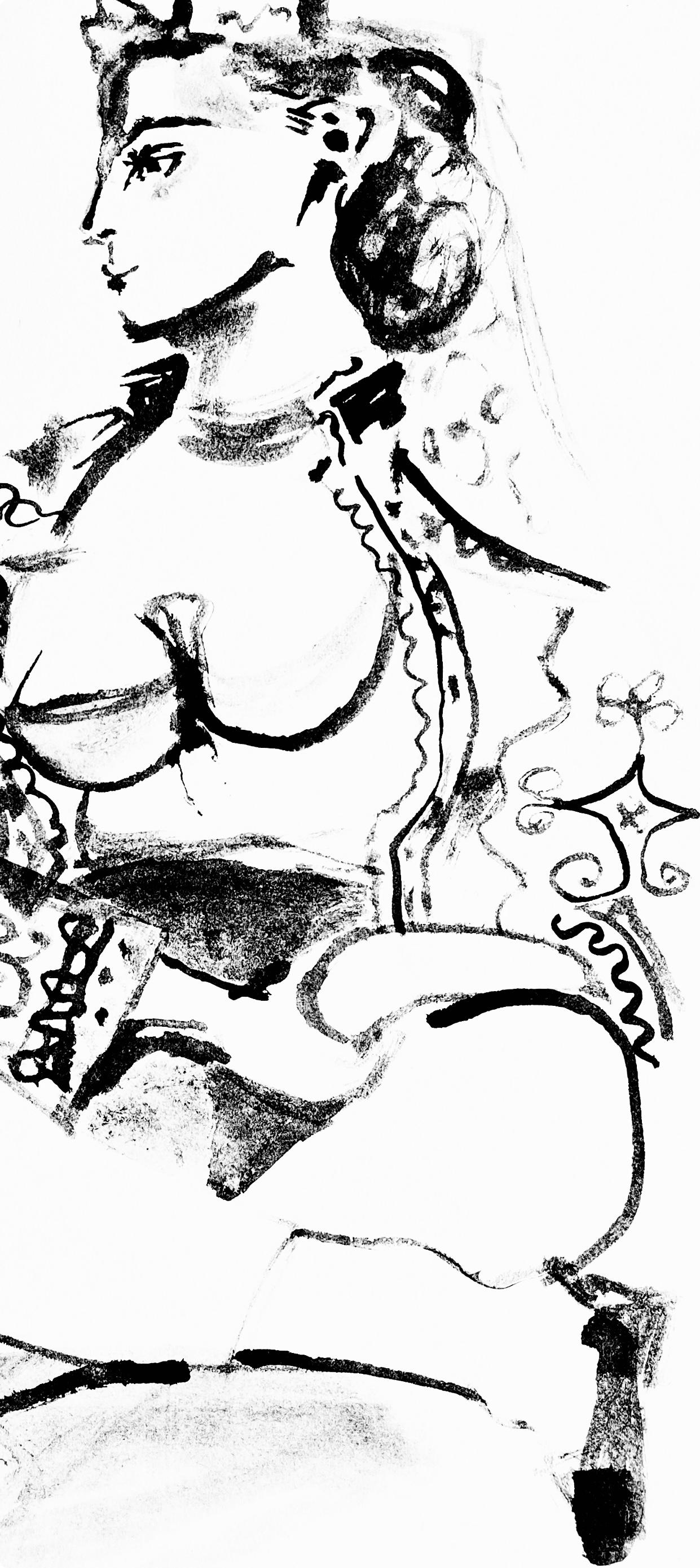 Picasso, Komposition (Cramer 101), Carnet de la Californie (nach) (Grau), Landscape Print, von Pablo Picasso