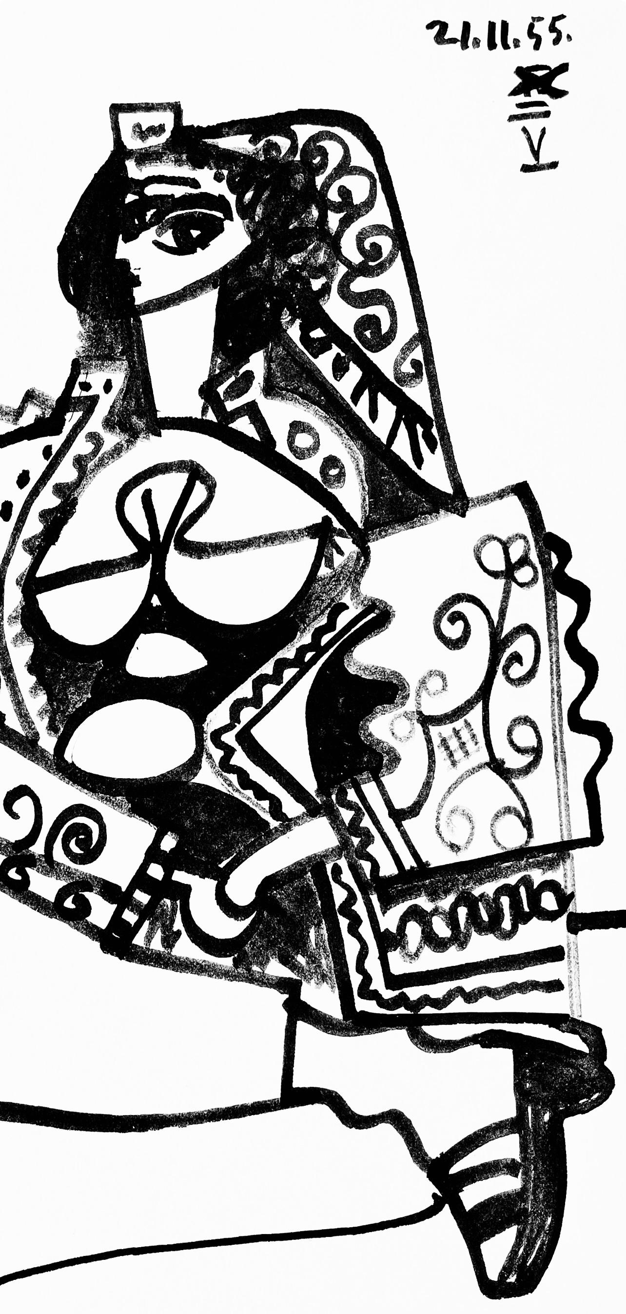 Picasso, Composition (Cramer 101), Carnet de la Californie (after) - Black Landscape Print by Pablo Picasso