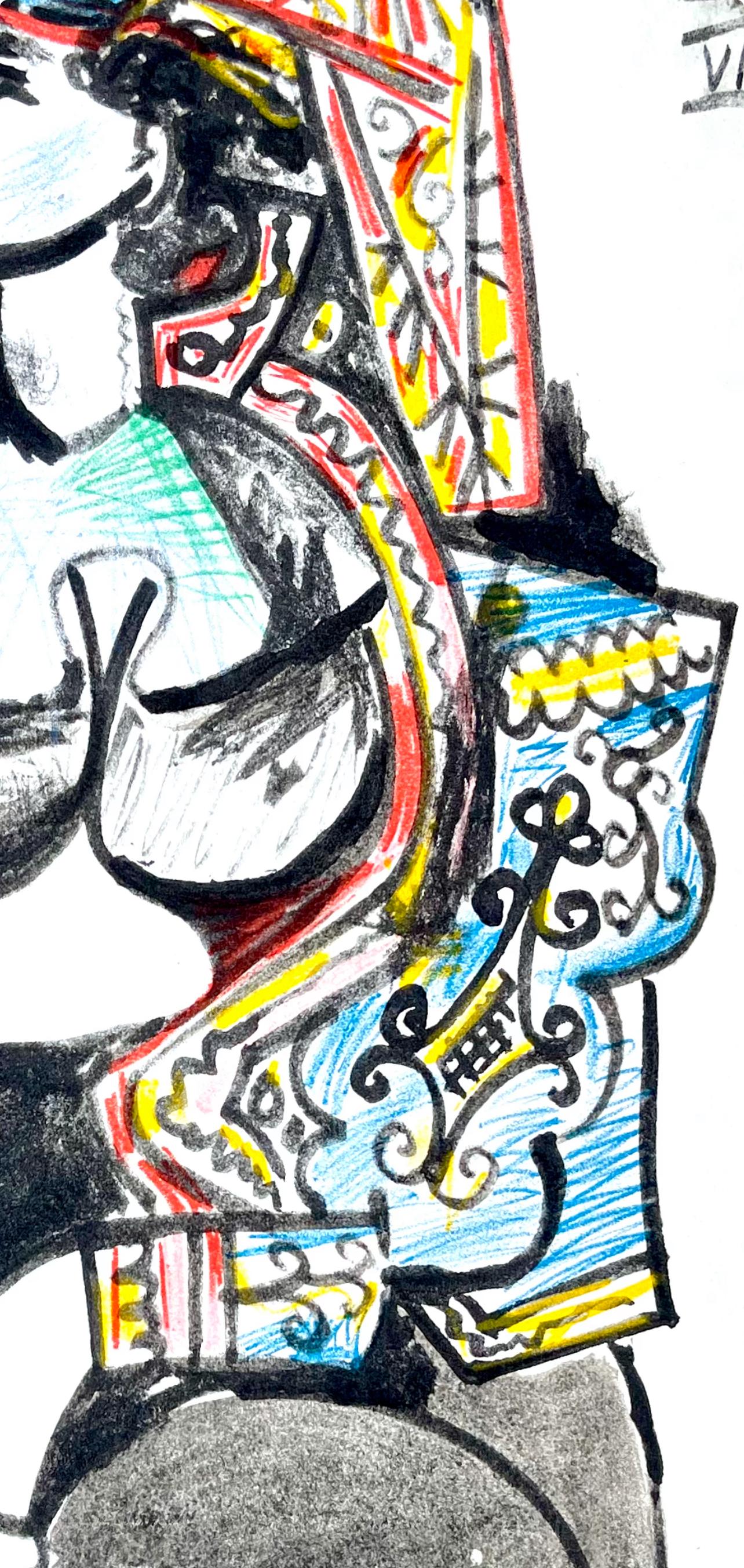 Picasso, Composition (Cramer 101), Carnet de la Californie (after) - Gray Figurative Print by Pablo Picasso