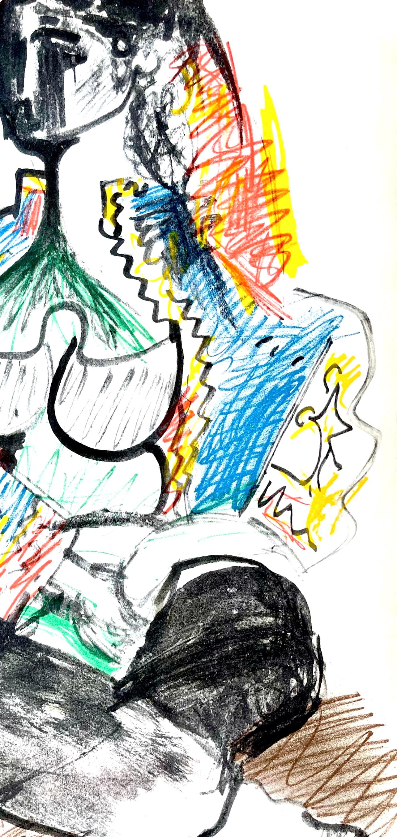 Picasso, Composition (Cramer 101), Carnet de la Californie (après) - Beige Landscape Print par Pablo Picasso