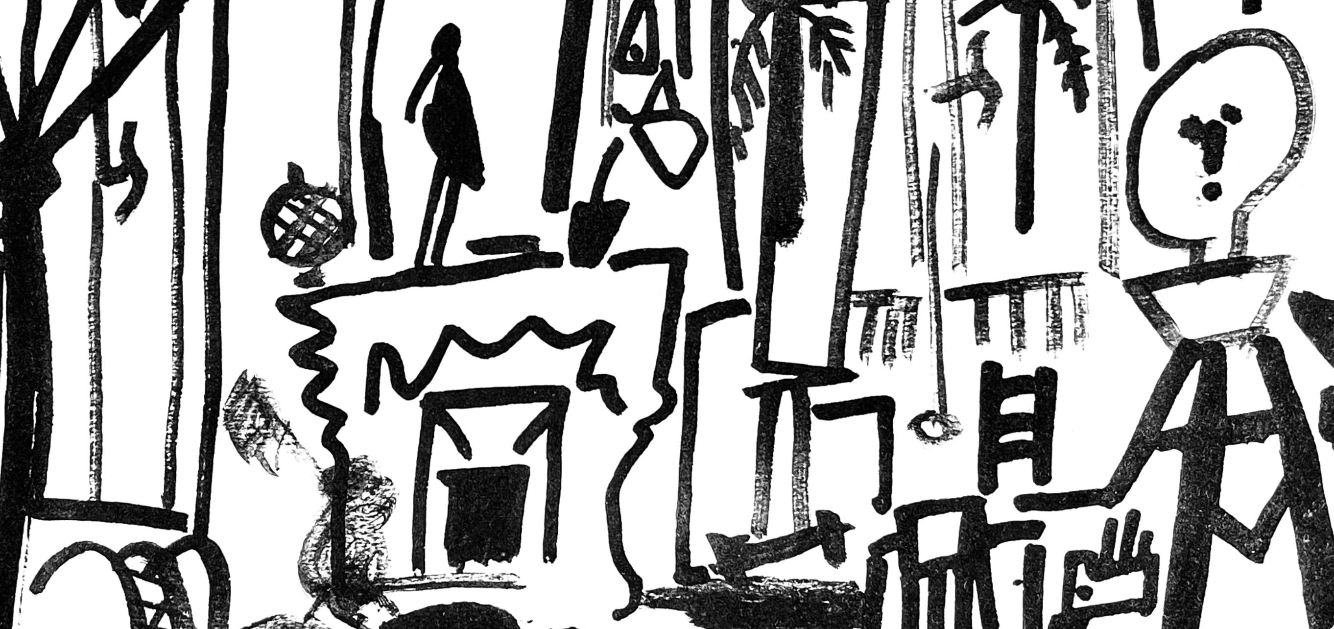 Picasso, Composition (Cramer 101), Carnet de la Californie (après) - Noir Landscape Print par Pablo Picasso