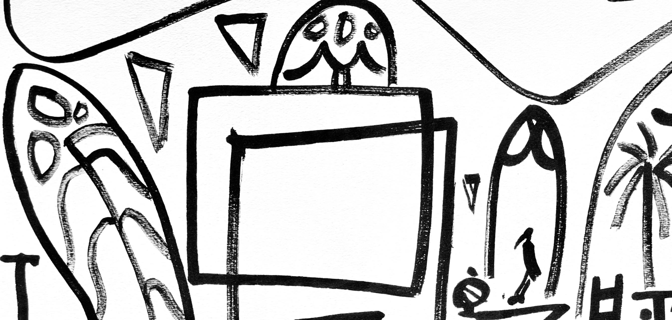 Picasso, Composition (Cramer 101), Carnet de la Californie (après) - Noir Landscape Print par Pablo Picasso