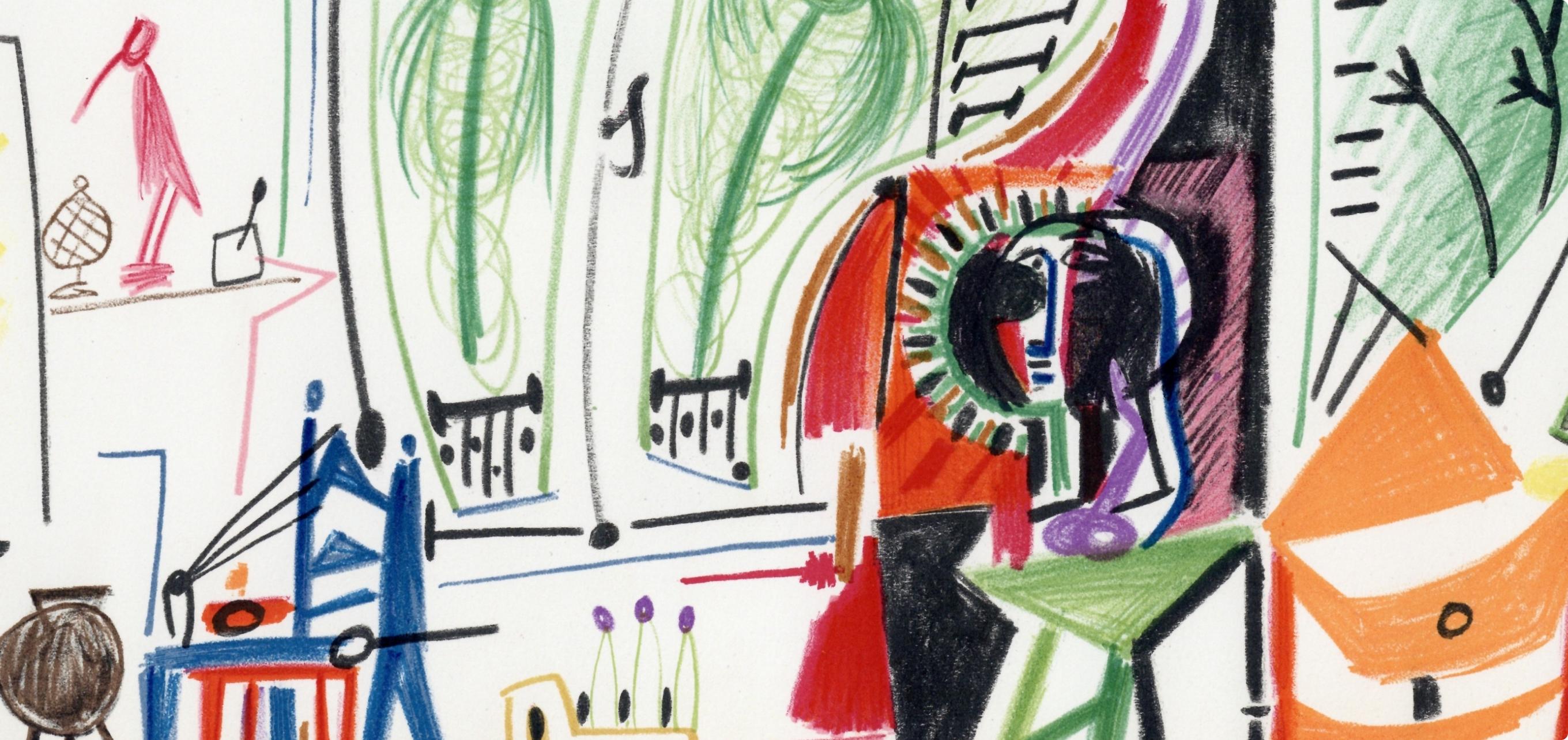 Picasso, Composition (Cramer 101), Carnet de la Californie (after) - Beige Landscape Print by Pablo Picasso
