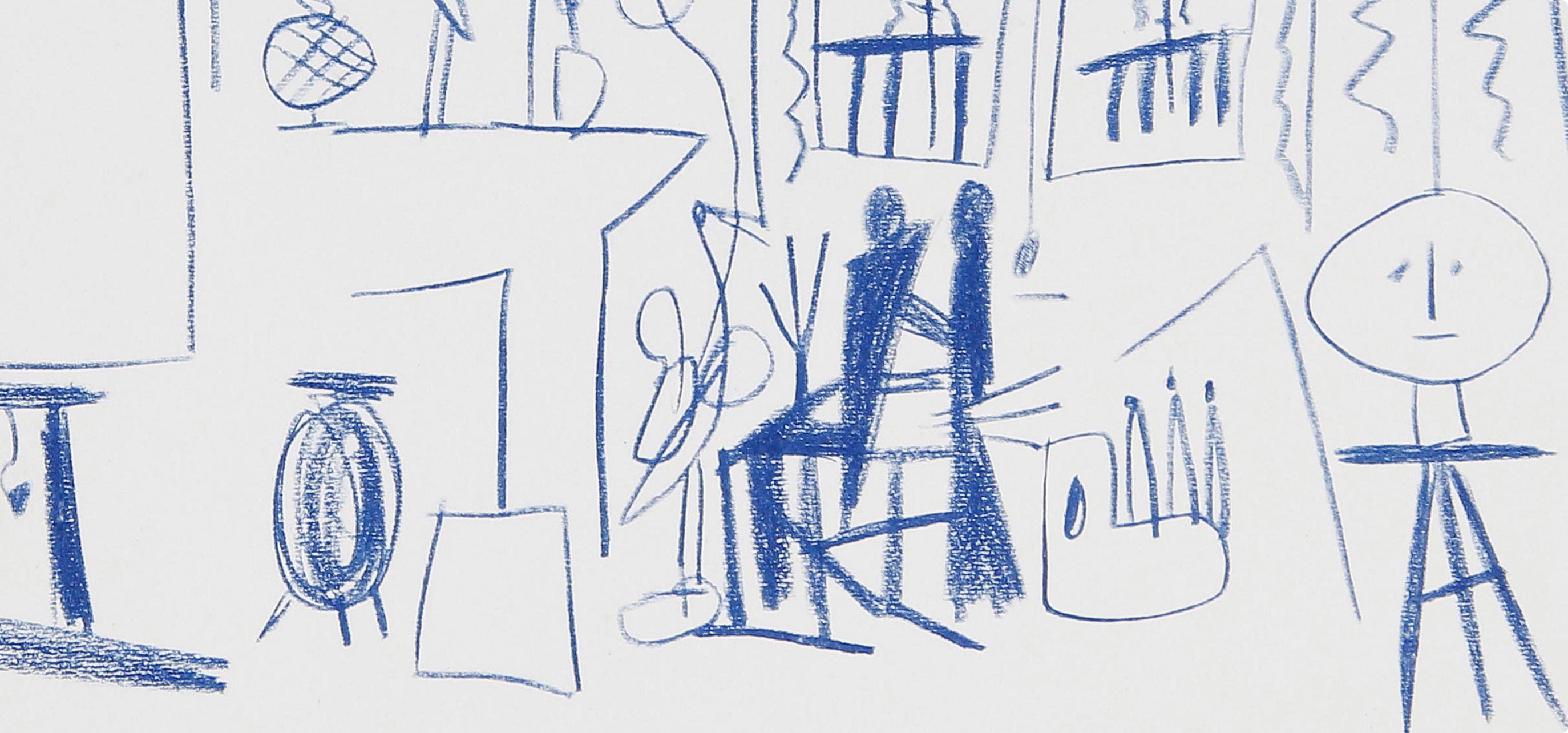 Picasso, Komposition (Cramer 101), Carnet de la Californie (nach) (Grau), Landscape Print, von Pablo Picasso