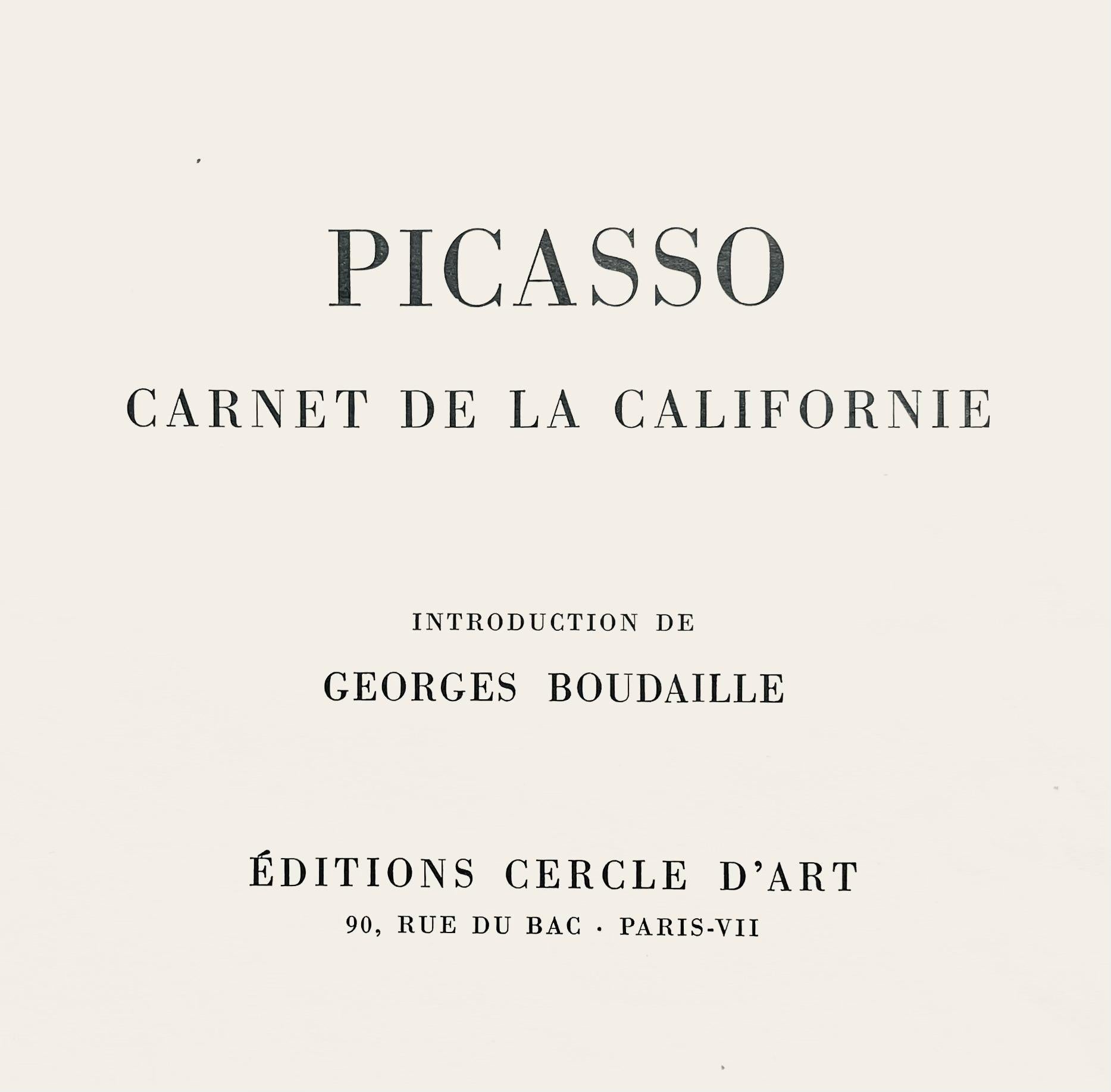 Picasso, Composition (Cramer 101), Carnet de la Californie (after) - Gray Landscape Print by Pablo Picasso