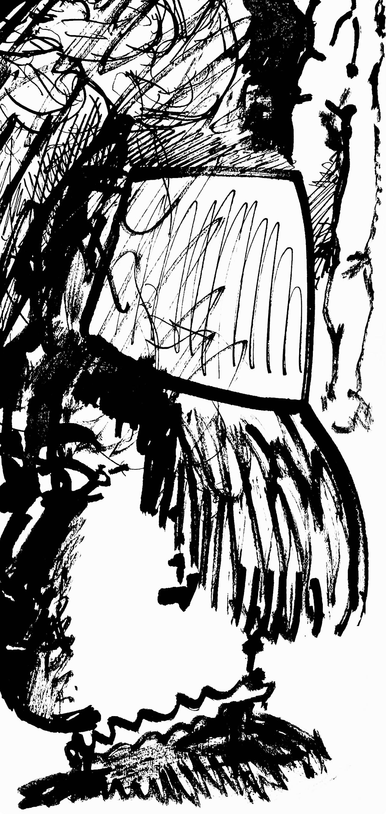Support : Lithographie sur papier vélin d'Arches
Année : 1959
Taille du papier : 16.5 x 10.25 pouces
Catalogue raisonné référence : Cramer, illustration 101
Inscription : Inscription : Non signé et non numéroté, tel que délivré
Notes : Extrait de