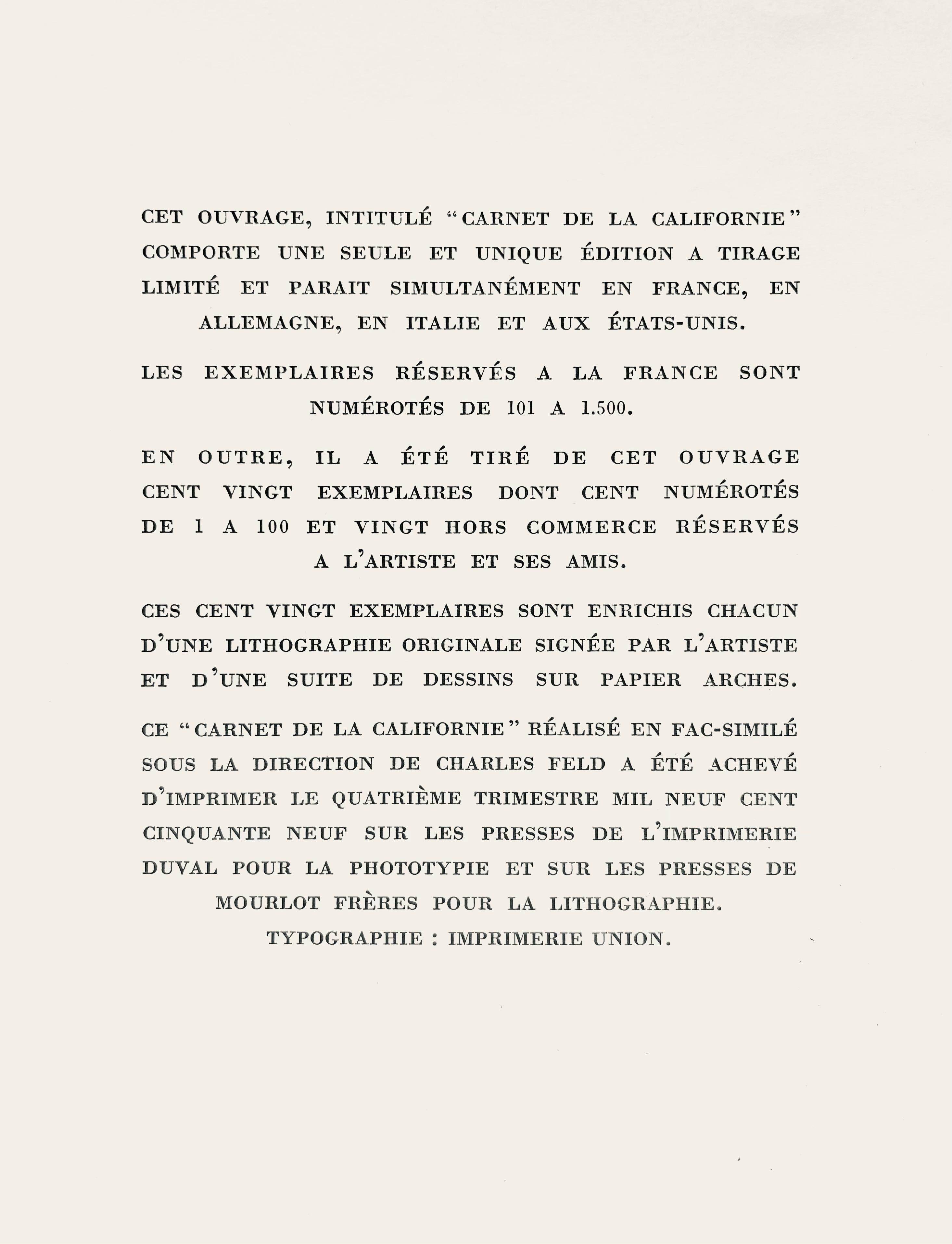 Medium: Lithograph on vélin d’Arches paper
Year: 1959
Paper Size: 10.25  X 16.5 inches
Catalogue raisonné reference: Cramer, illustration 101
Inscription: Inscription: Unsigned and unnumbered, as issued
Notes: From the album, Picasso, Carnet de la