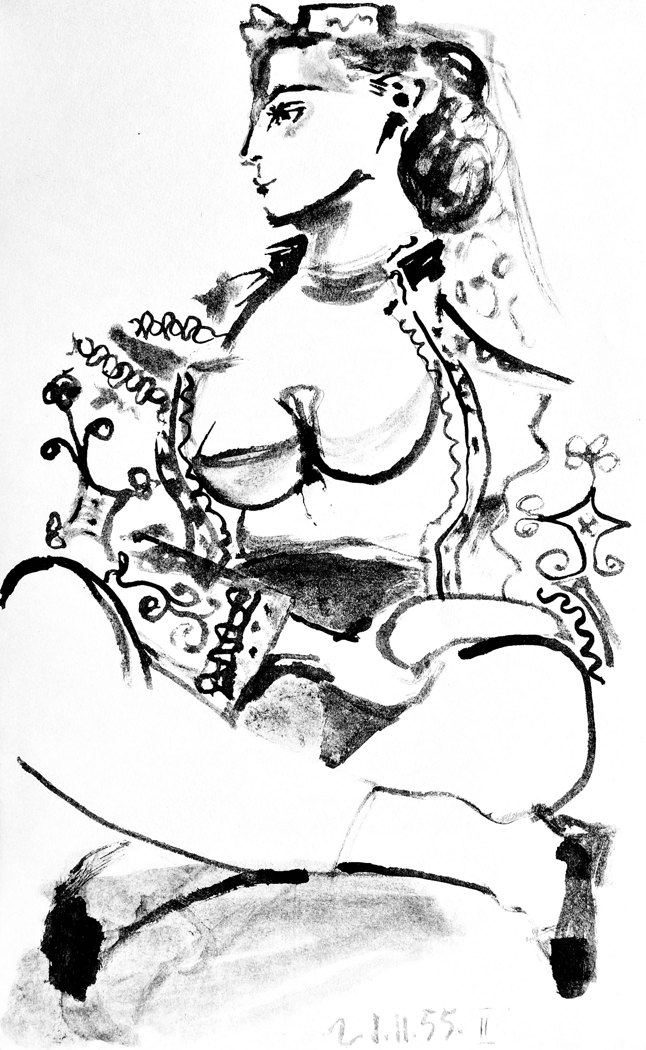 Pablo Picasso Landscape Print – Picasso, Komposition (Cramer 101), Carnet de la Californie (nach)