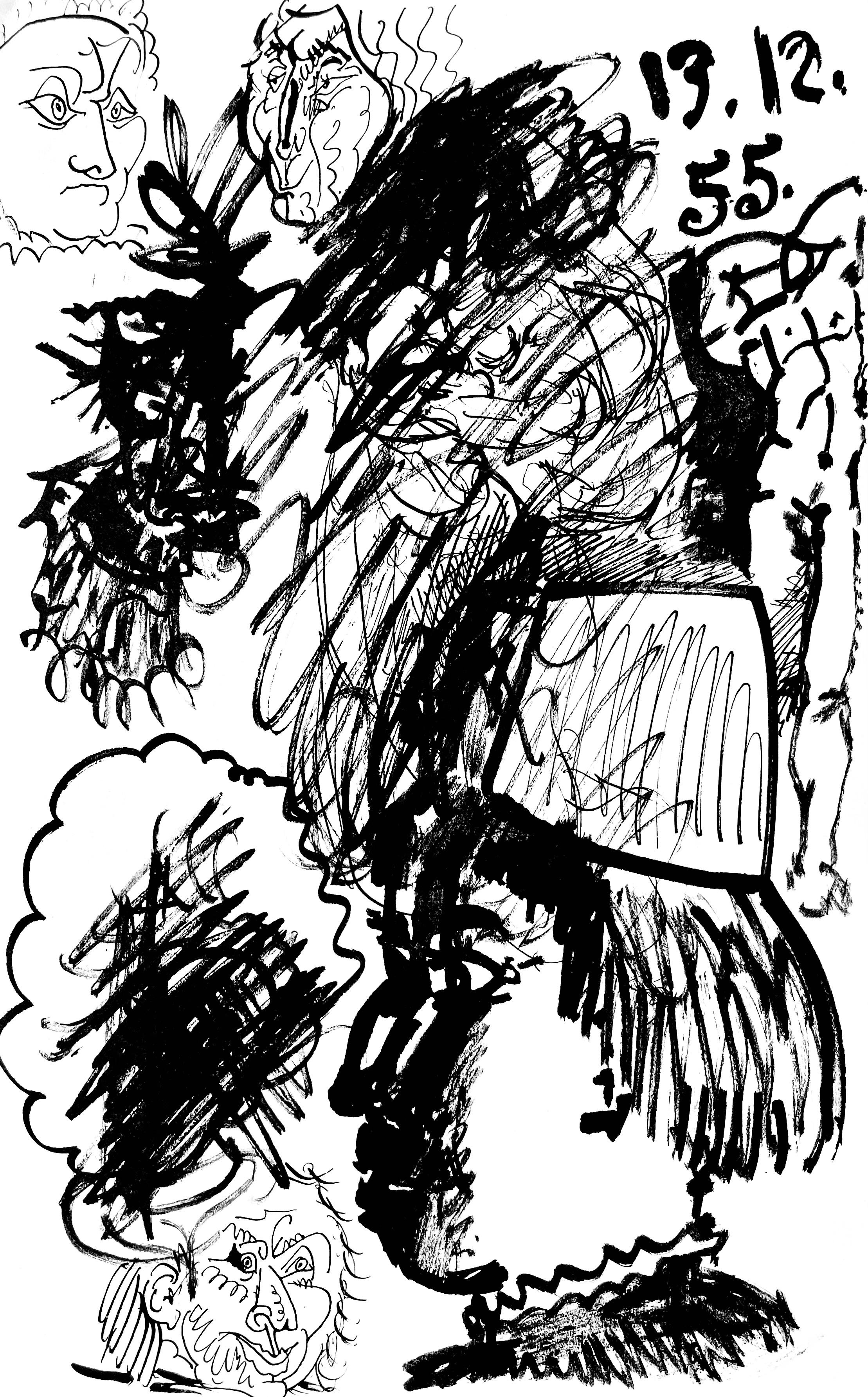 Landscape Print Pablo Picasso - Picasso, Composition (Cramer 101), Carnet de la Californie (après)