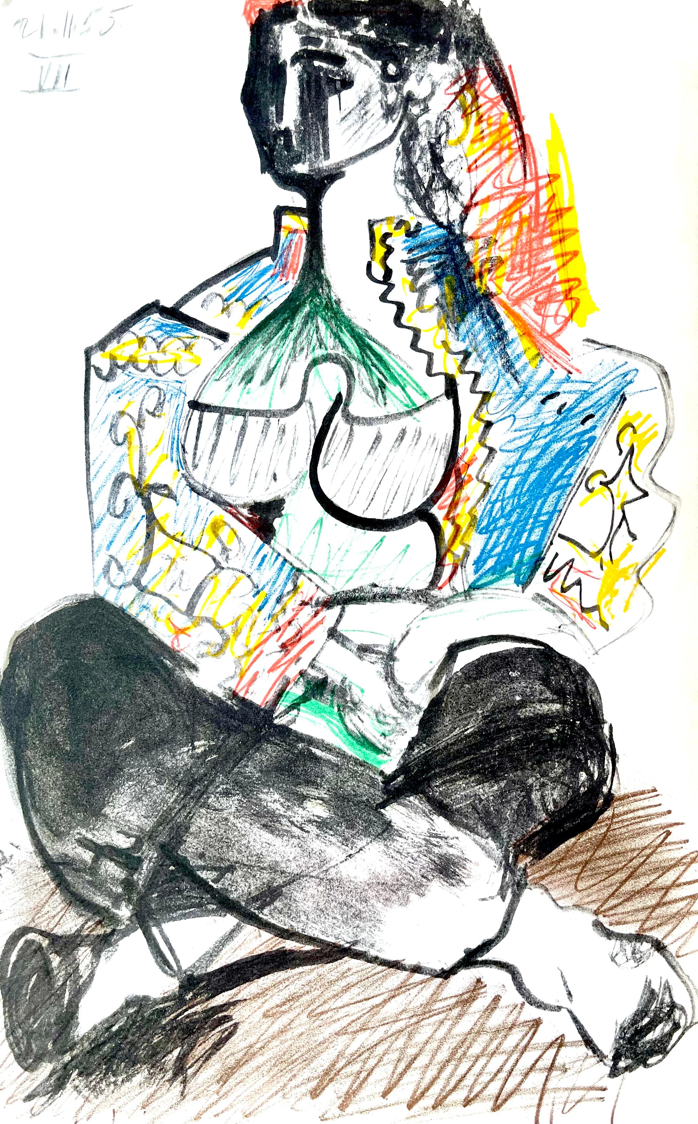Landscape Print Pablo Picasso - Picasso, Composition (Cramer 101), Carnet de la Californie (après)