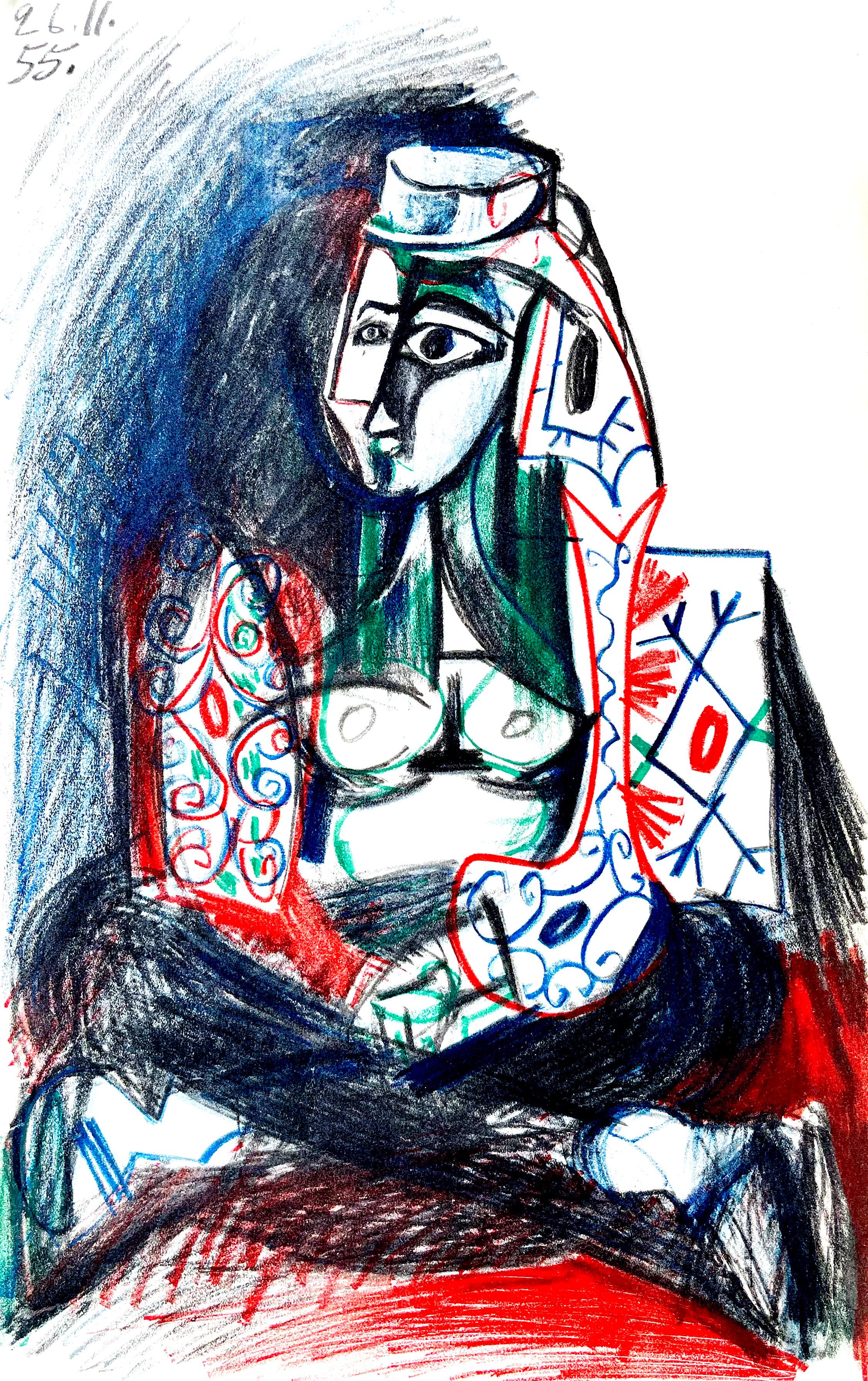 Pablo Picasso Figurative Print - Picasso, Composition (Cramer 101), Carnet de la Californie (after)