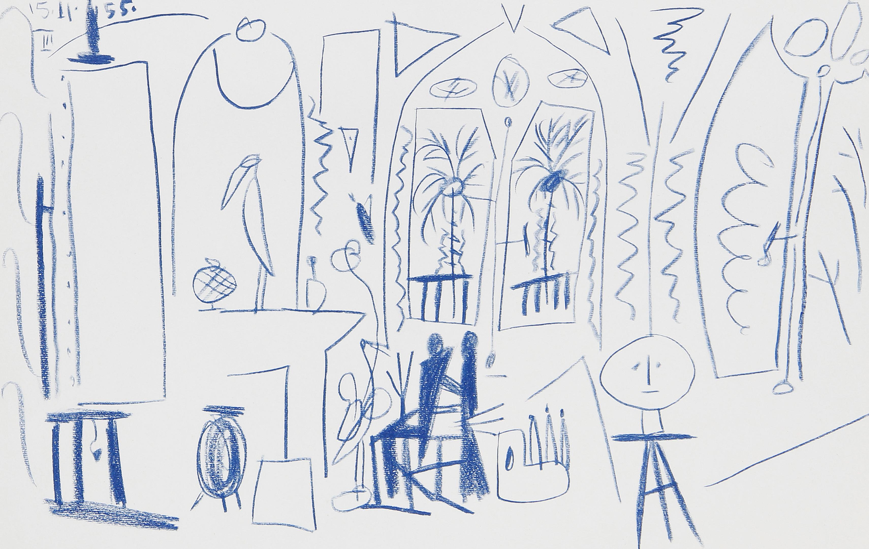 Pablo Picasso Landscape Print – Picasso, Komposition (Cramer 101), Carnet de la Californie (nach)
